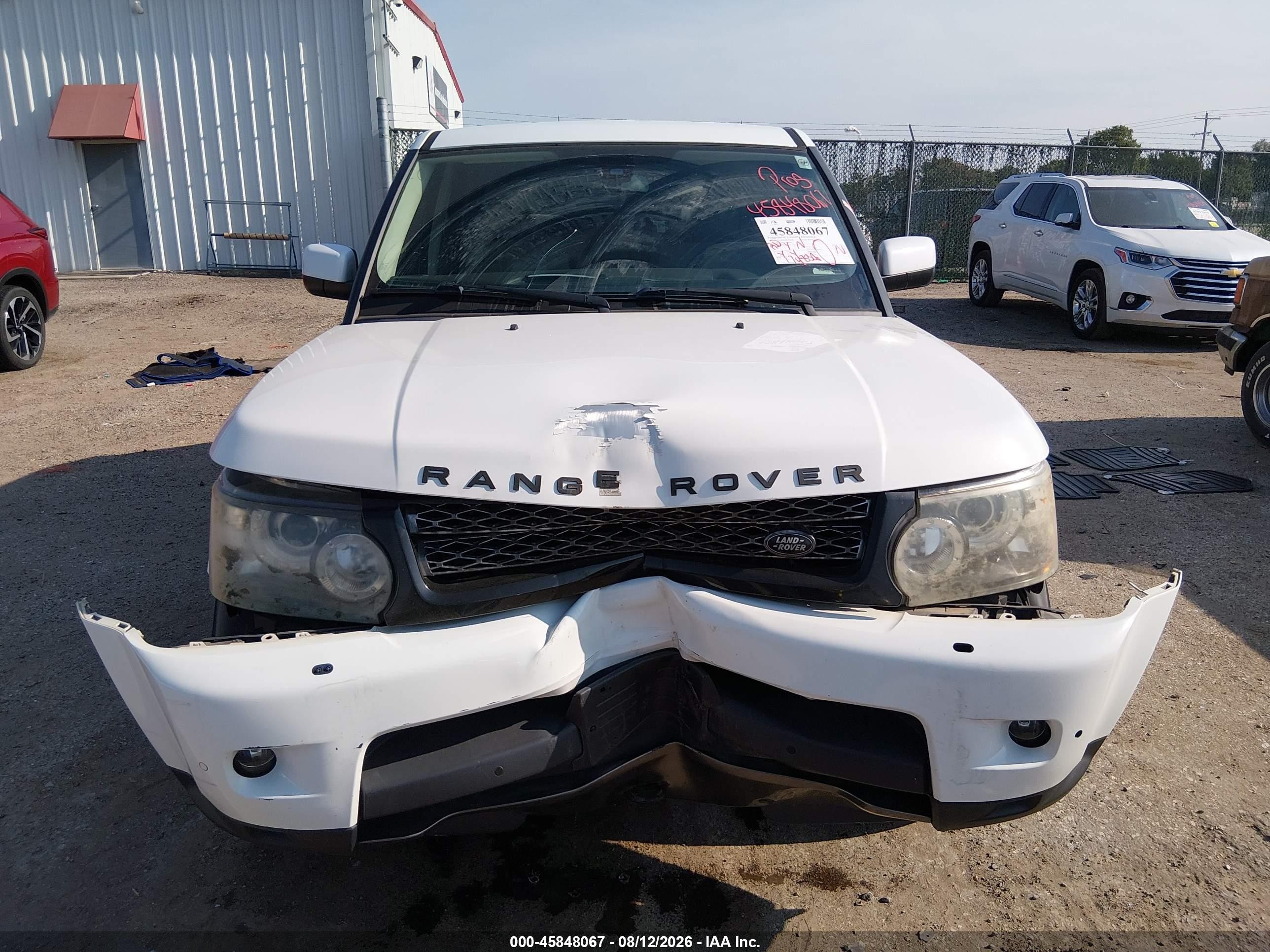 2012 Land Rover Range Rover Sport Hse White vin: SALSK2D41CA749991