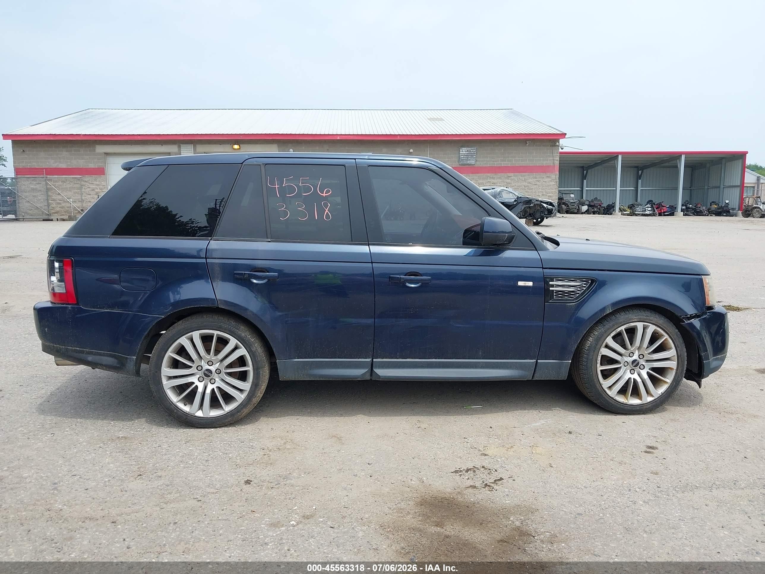 2012 Land Rover Range Rover Sport Hse Blue vin: SALSK2D42CA756237