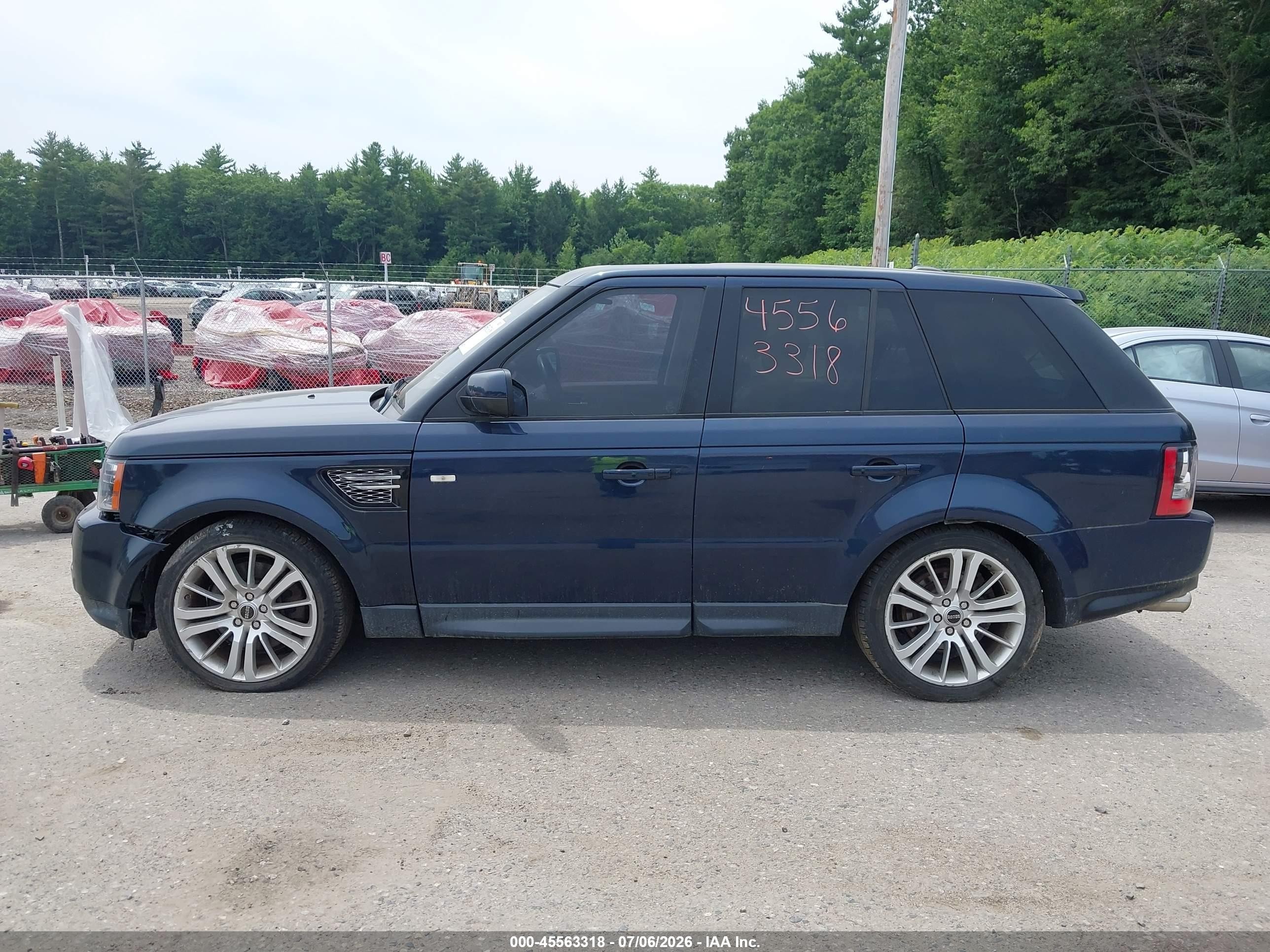 2012 Land Rover Range Rover Sport Hse Blue vin: SALSK2D42CA756237