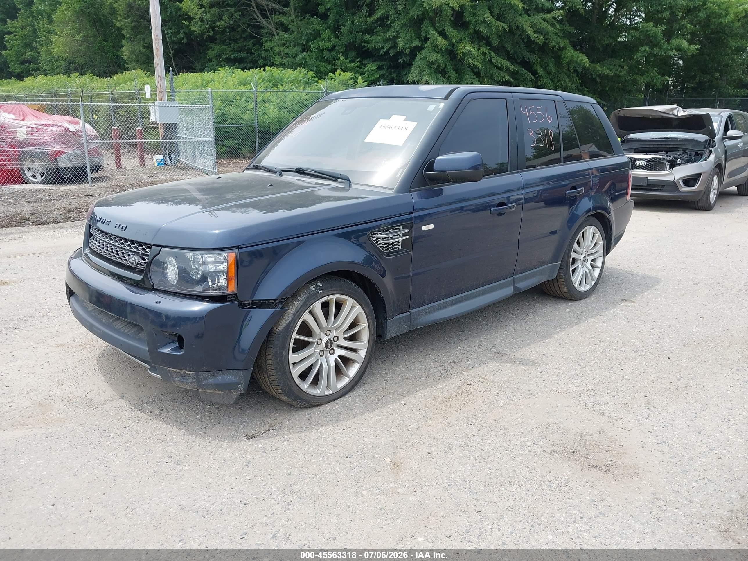 2012 Land Rover Range Rover Sport Hse Blue vin: SALSK2D42CA756237