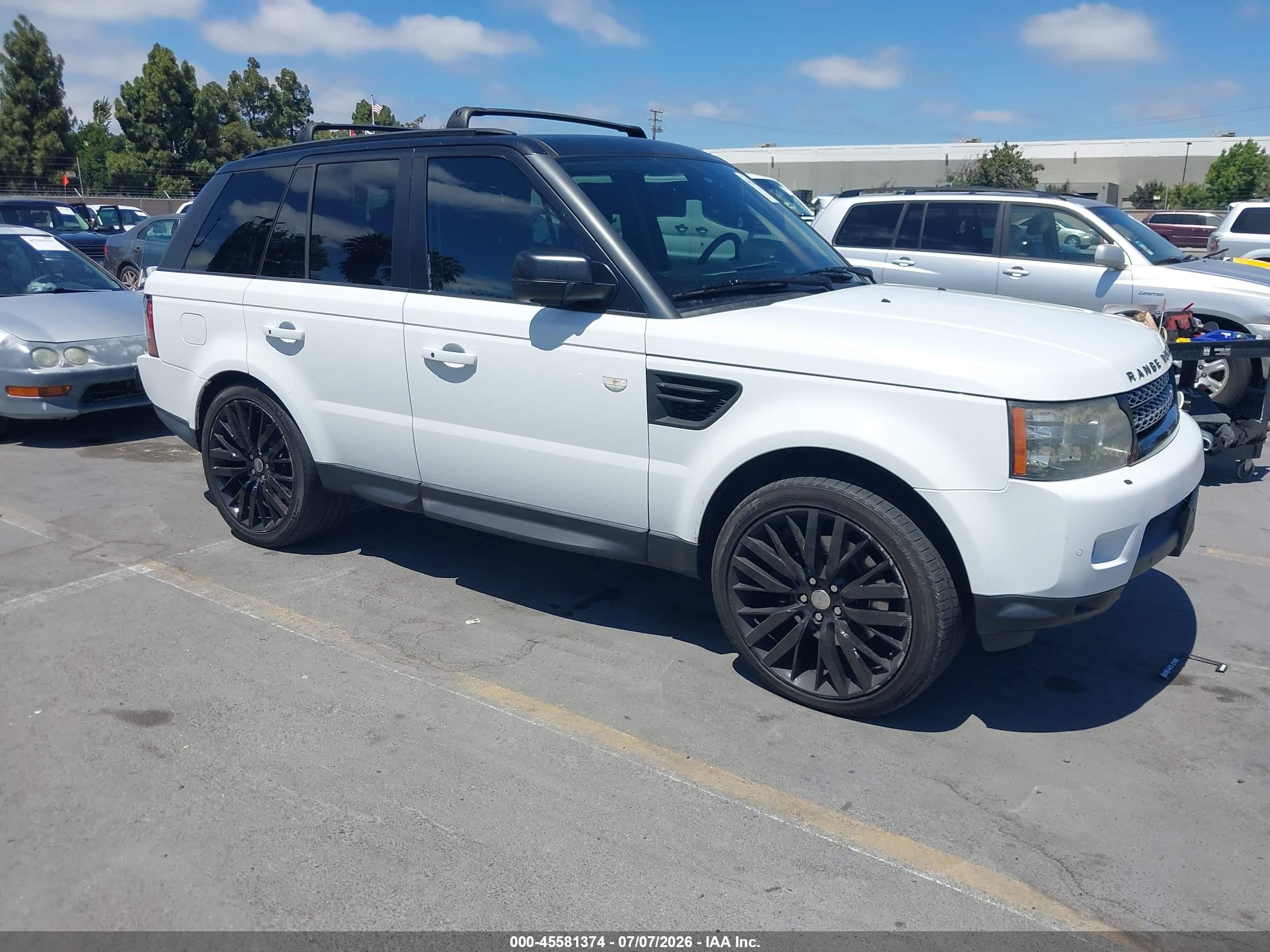 2013 Land Rover Range Rover Sport Hse White vin: SALSK2D42DA801825