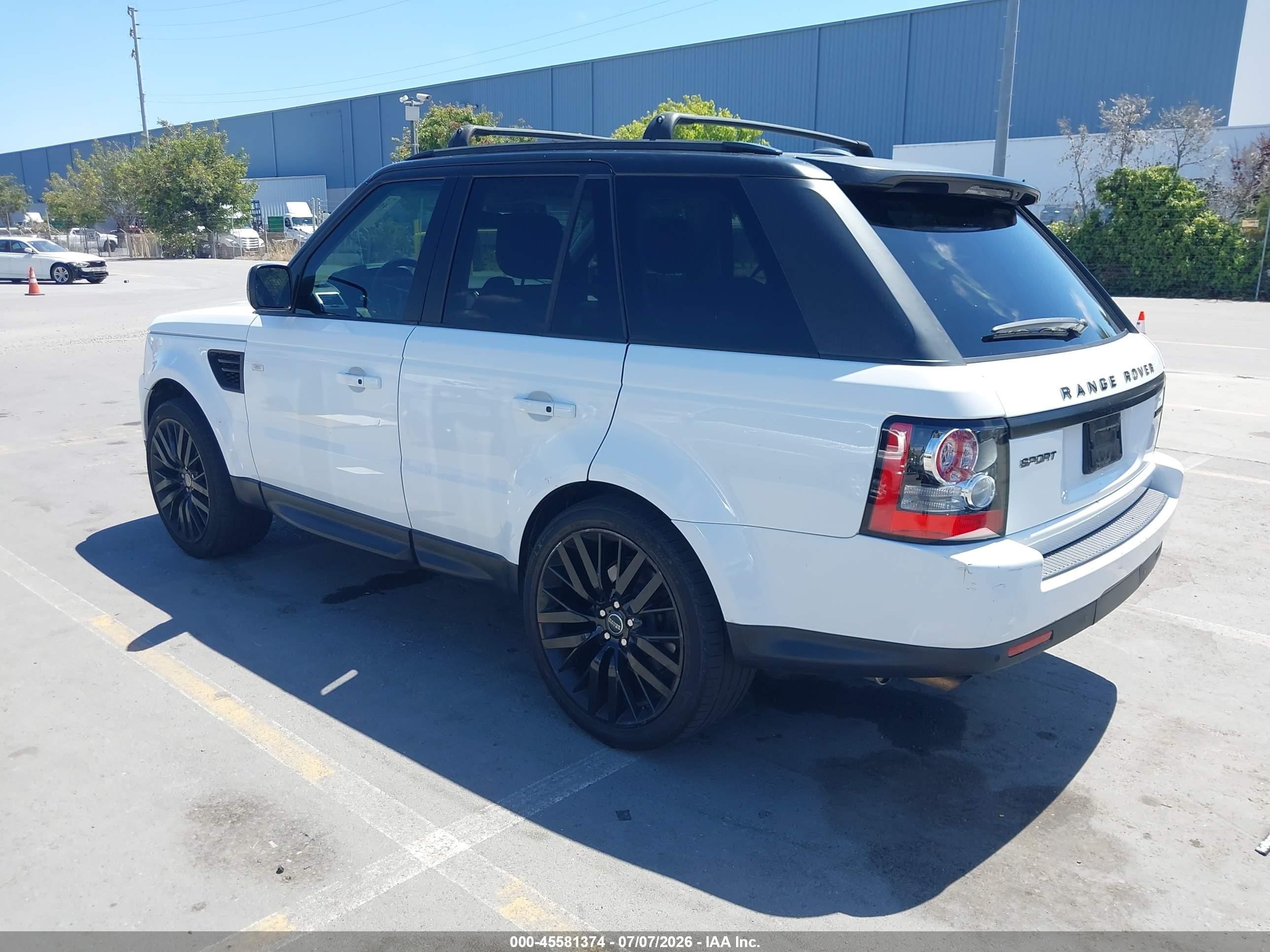 2013 Land Rover Range Rover Sport Hse White vin: SALSK2D42DA801825
