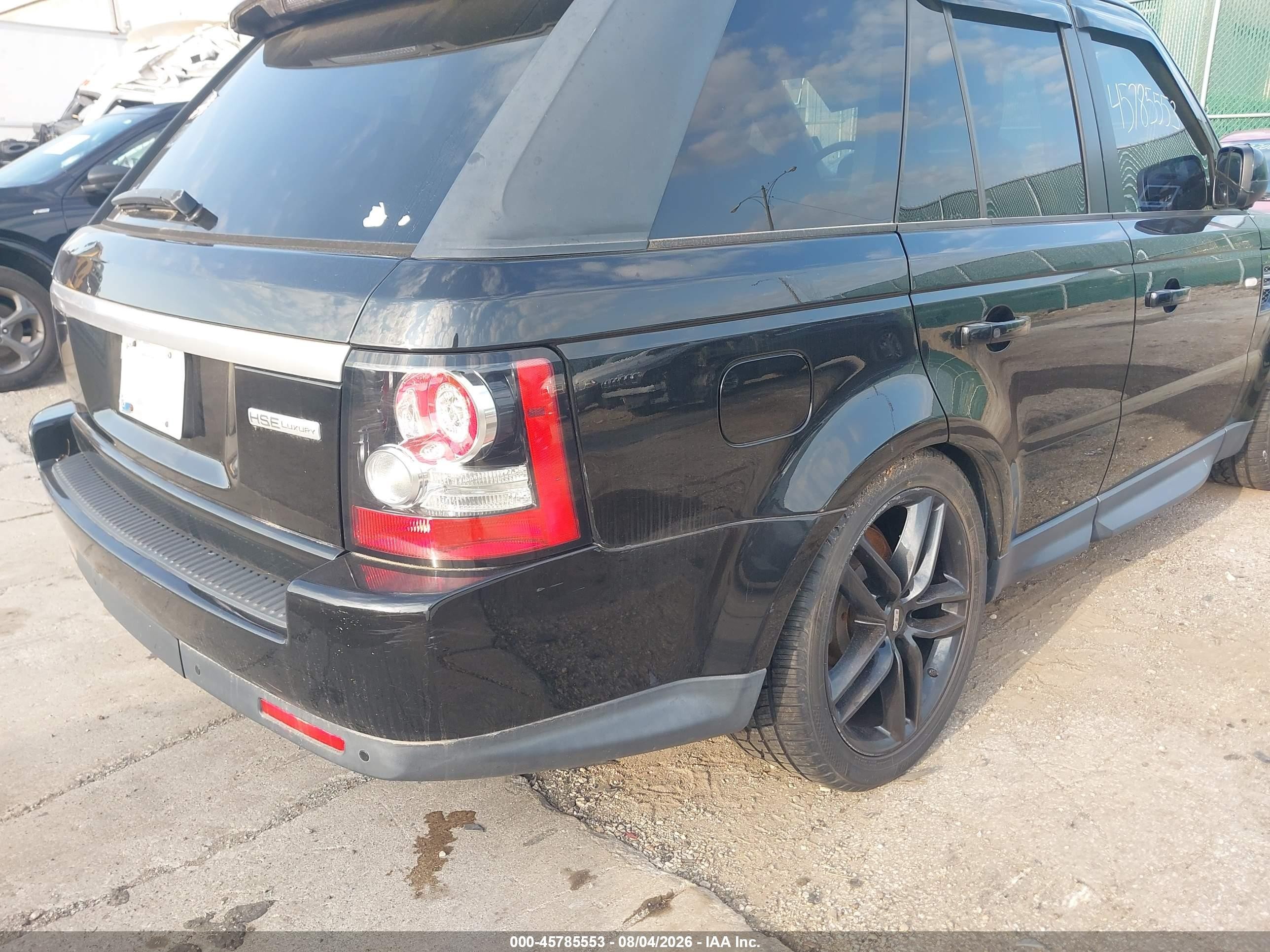 2013 Land Rover Range Rover Sport Hse Black vin: SALSK2D43DA797333