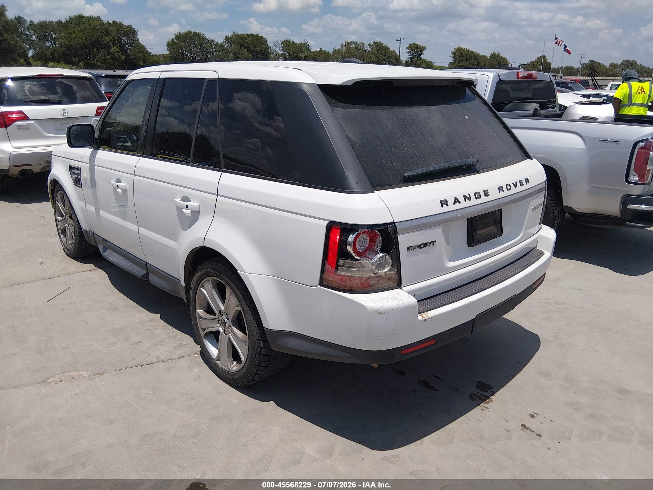 2012 Land Rover Range Rover Sport Hse White vin: SALSK2D44CA746695