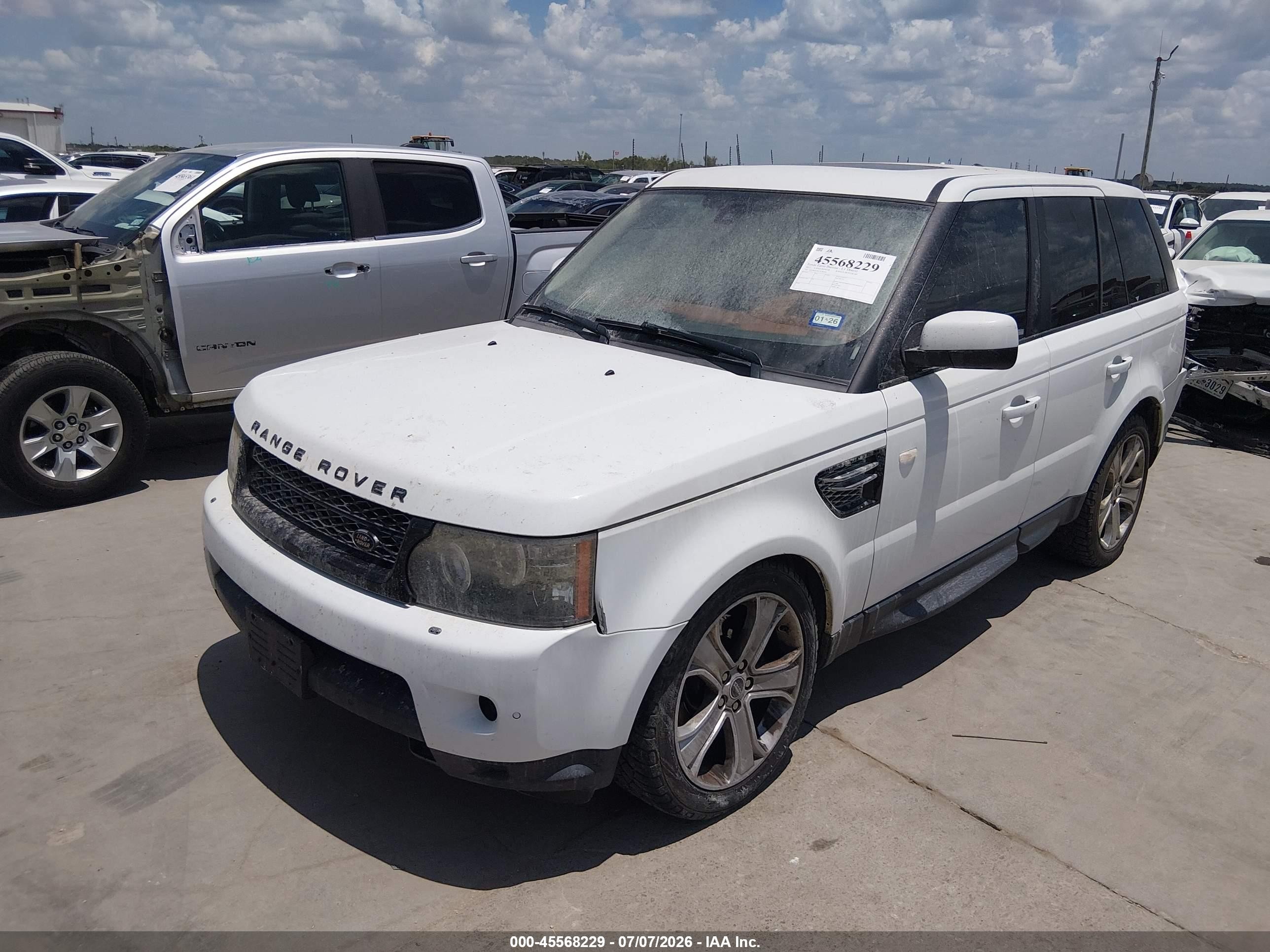 2012 Land Rover Range Rover Sport Hse White vin: SALSK2D44CA746695