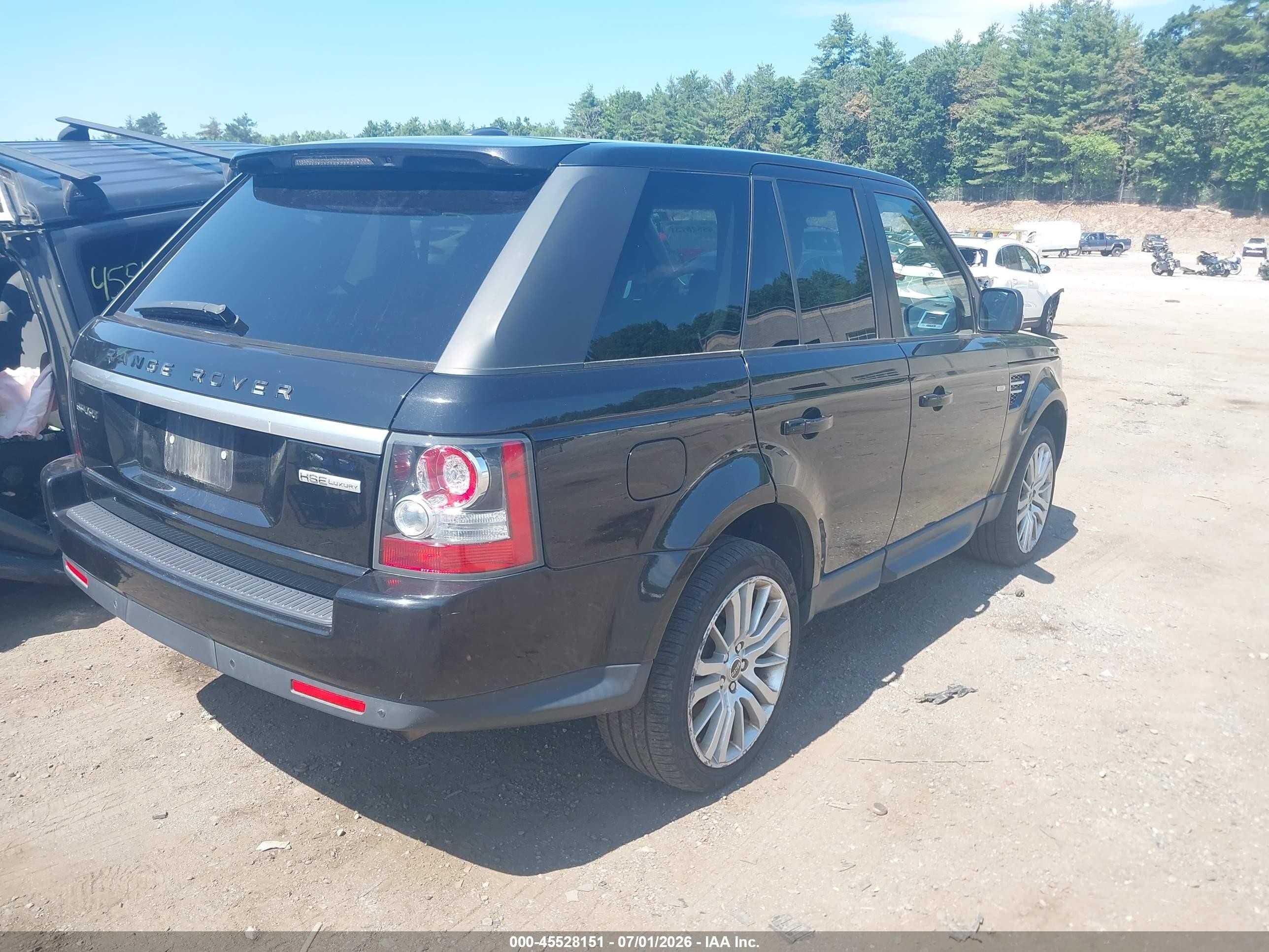 2013 Land Rover Range Rover Sport Hse Black vin: SALSK2D44DA765104