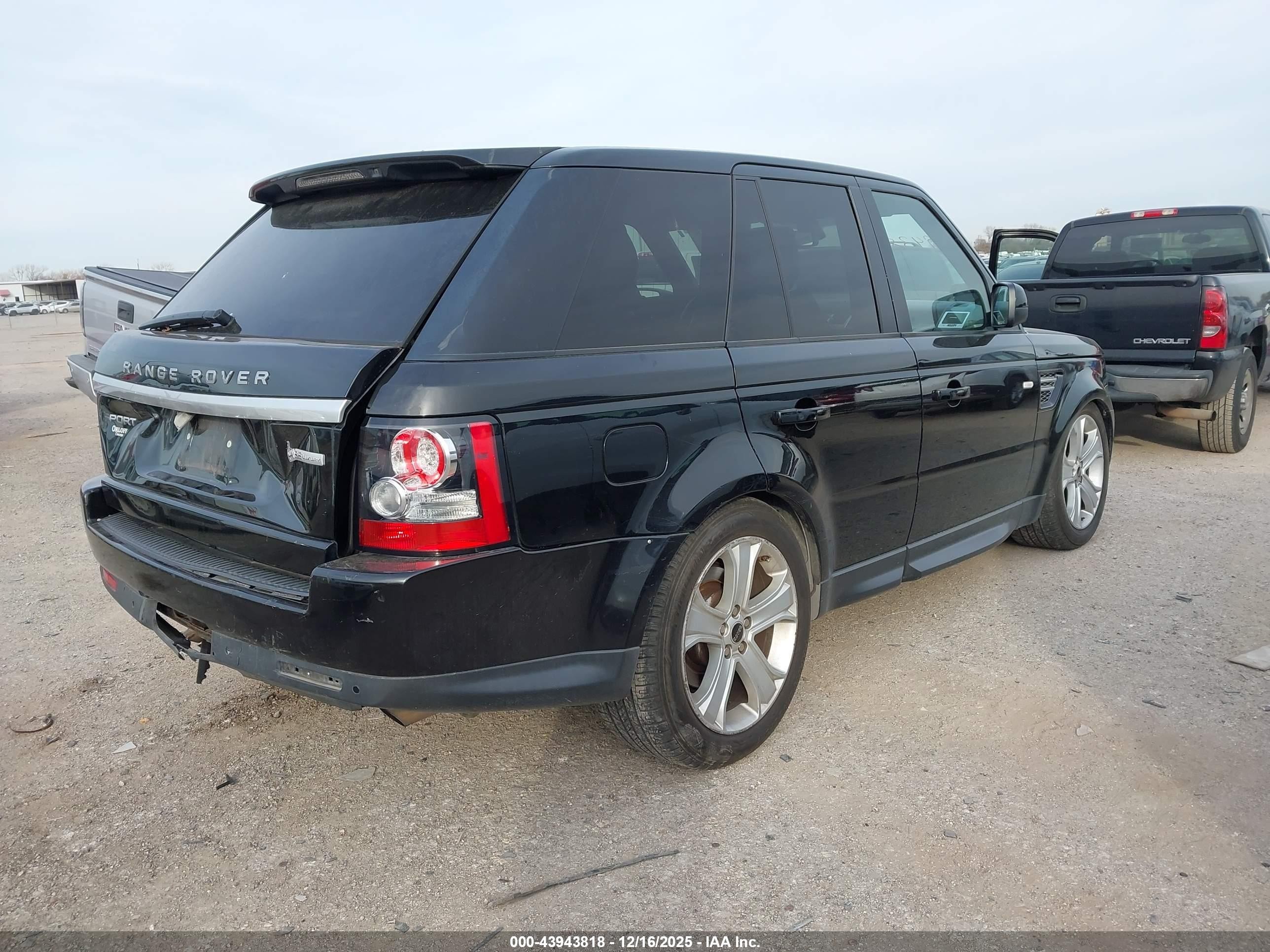 2012 Land Rover Range Rover Sport Hse Black vin: SALSK2D45CA753154