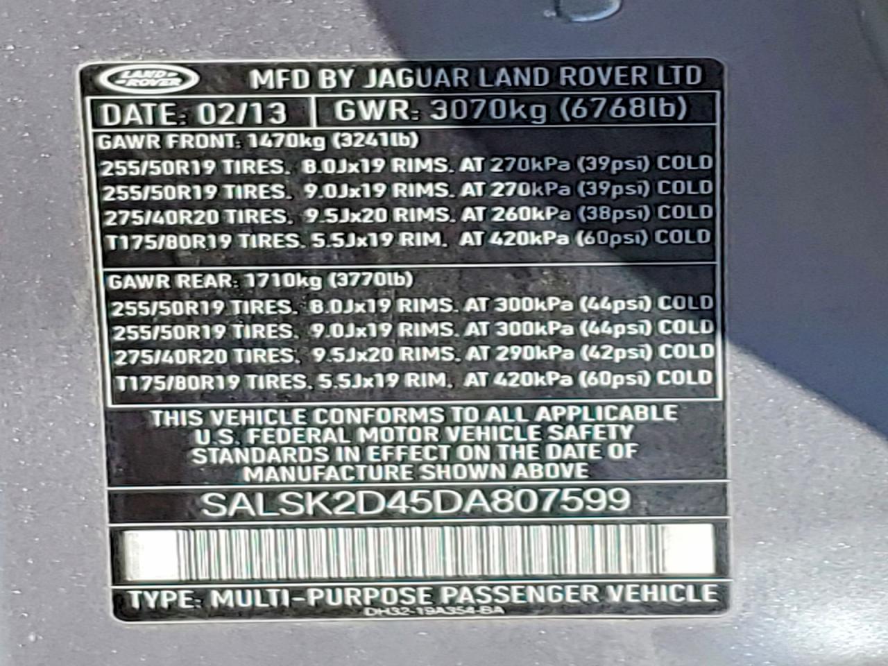 2013 Land Rover Range Rover Sport Hse Luxury Gray vin: SALSK2D45DA807599