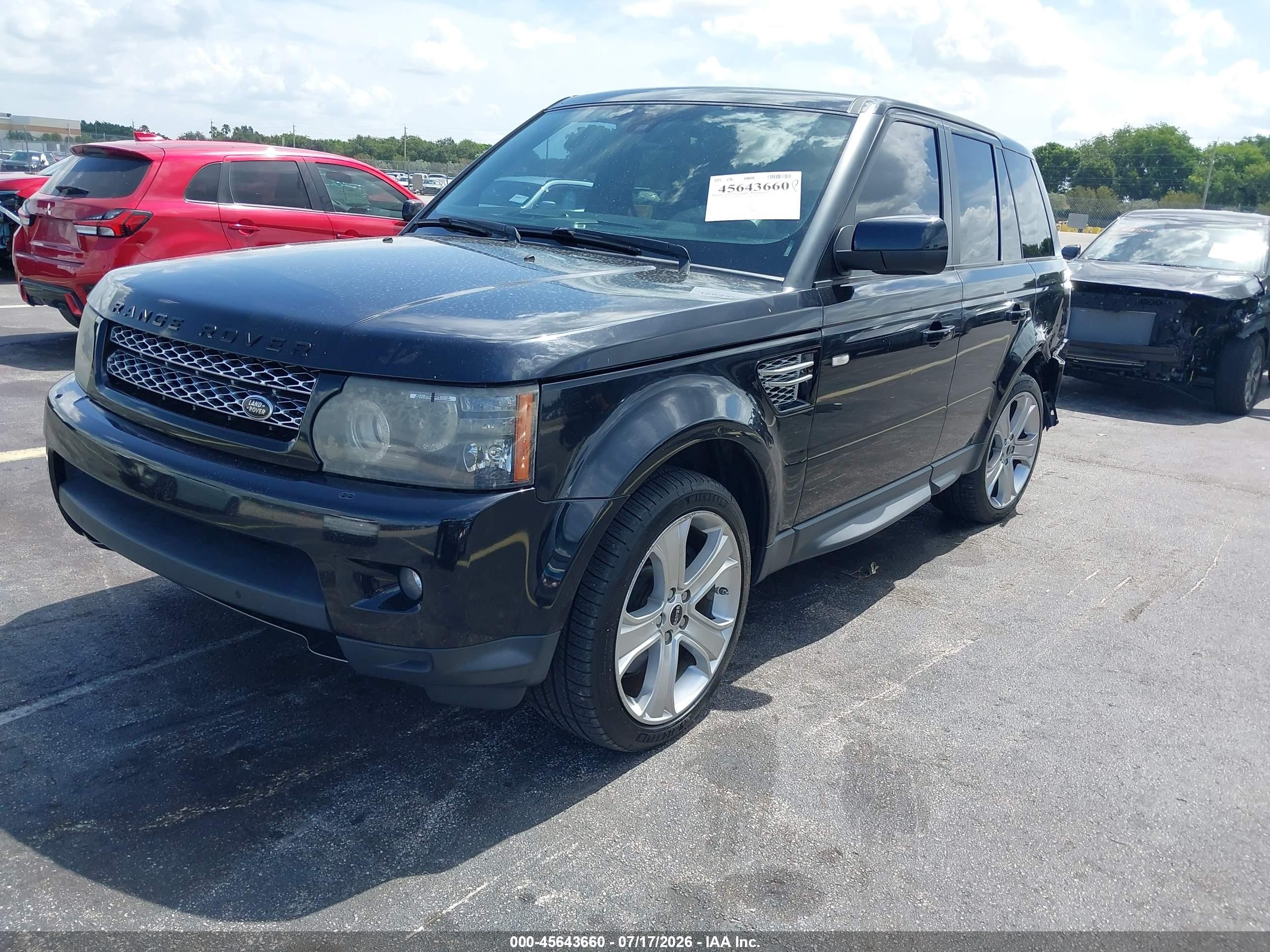 2012 Land Rover Range Rover Sport Hse Black vin: SALSK2D48CA721816