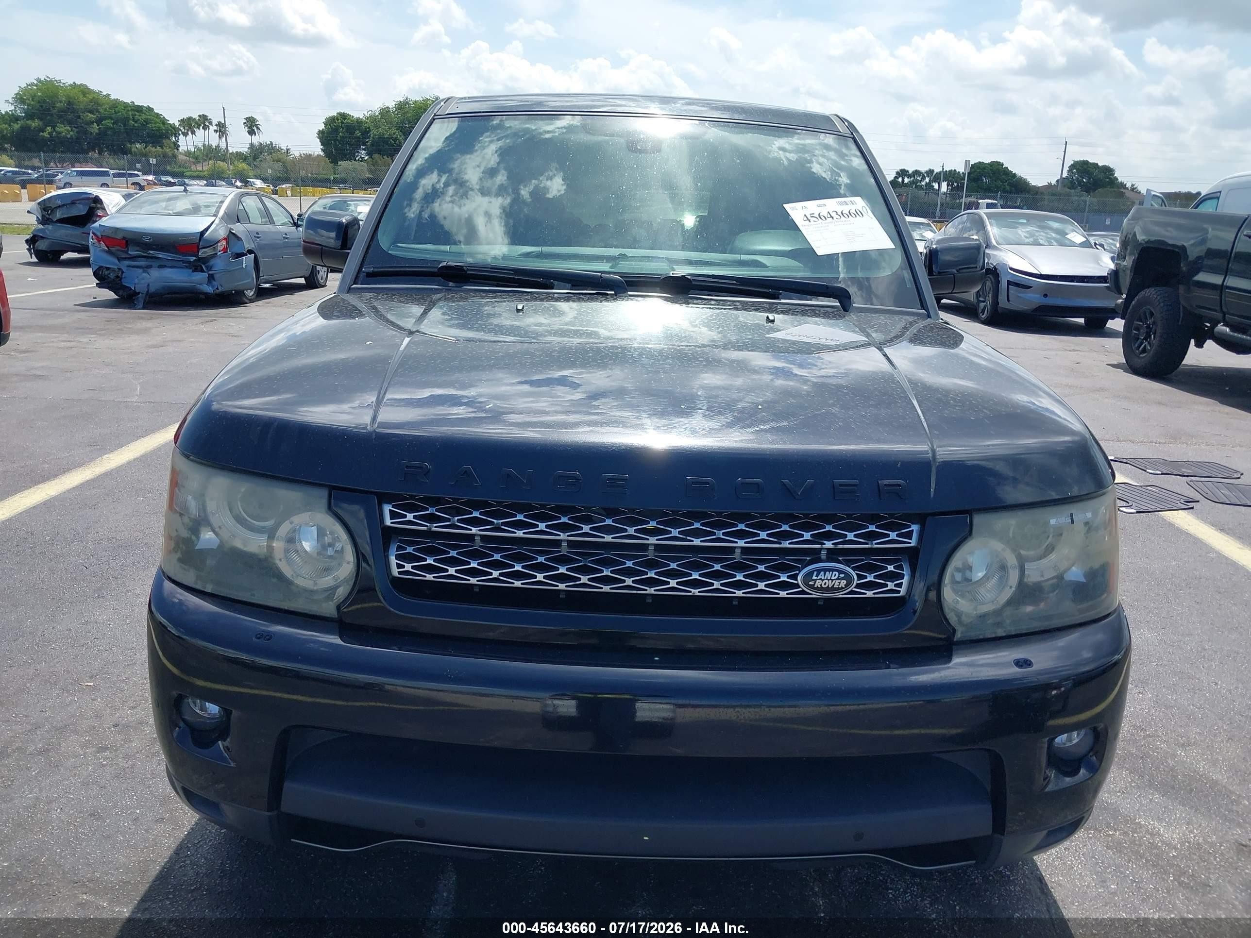 2012 Land Rover Range Rover Sport Hse Black vin: SALSK2D48CA721816