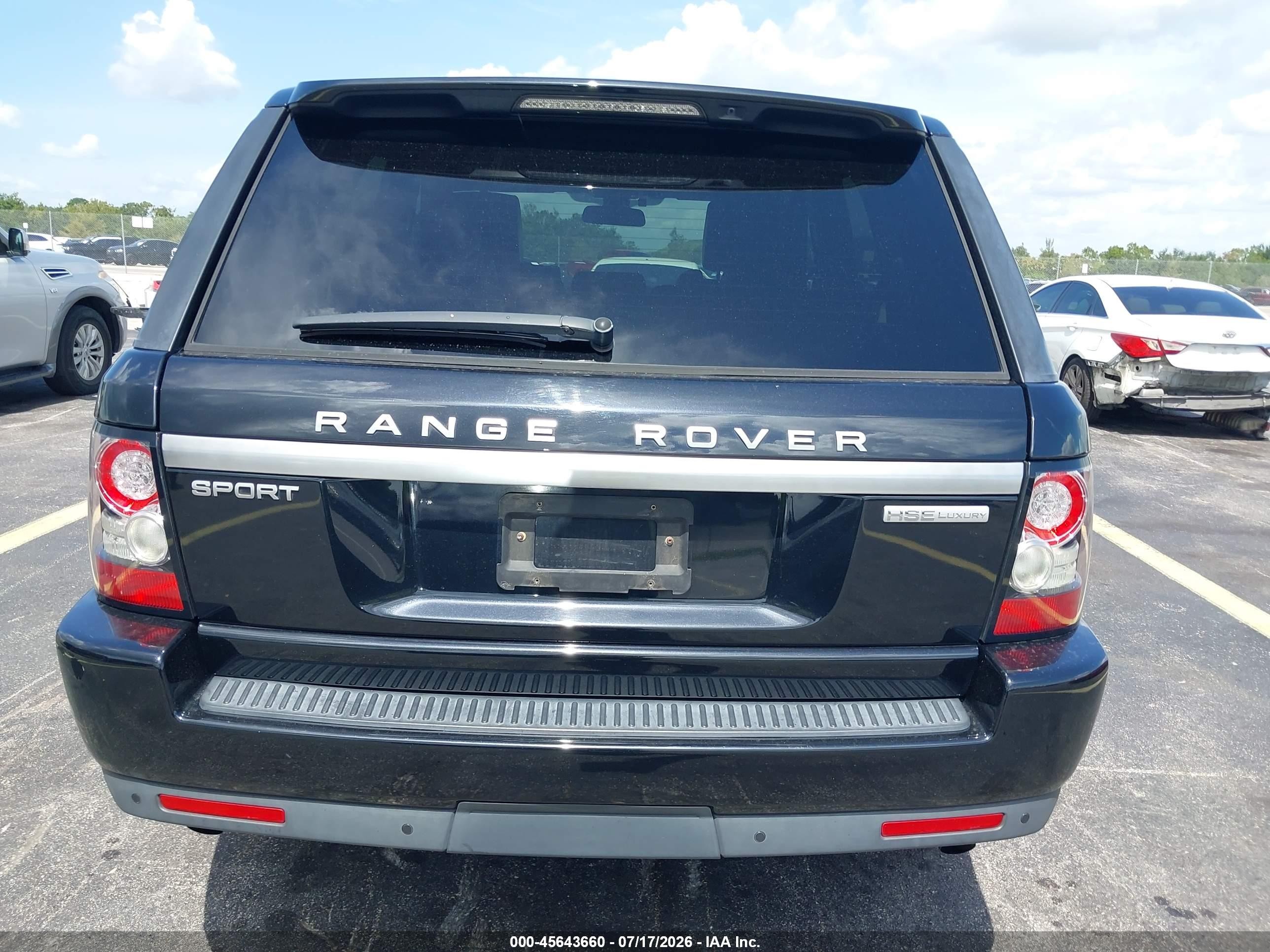 2012 Land Rover Range Rover Sport Hse Black vin: SALSK2D48CA721816