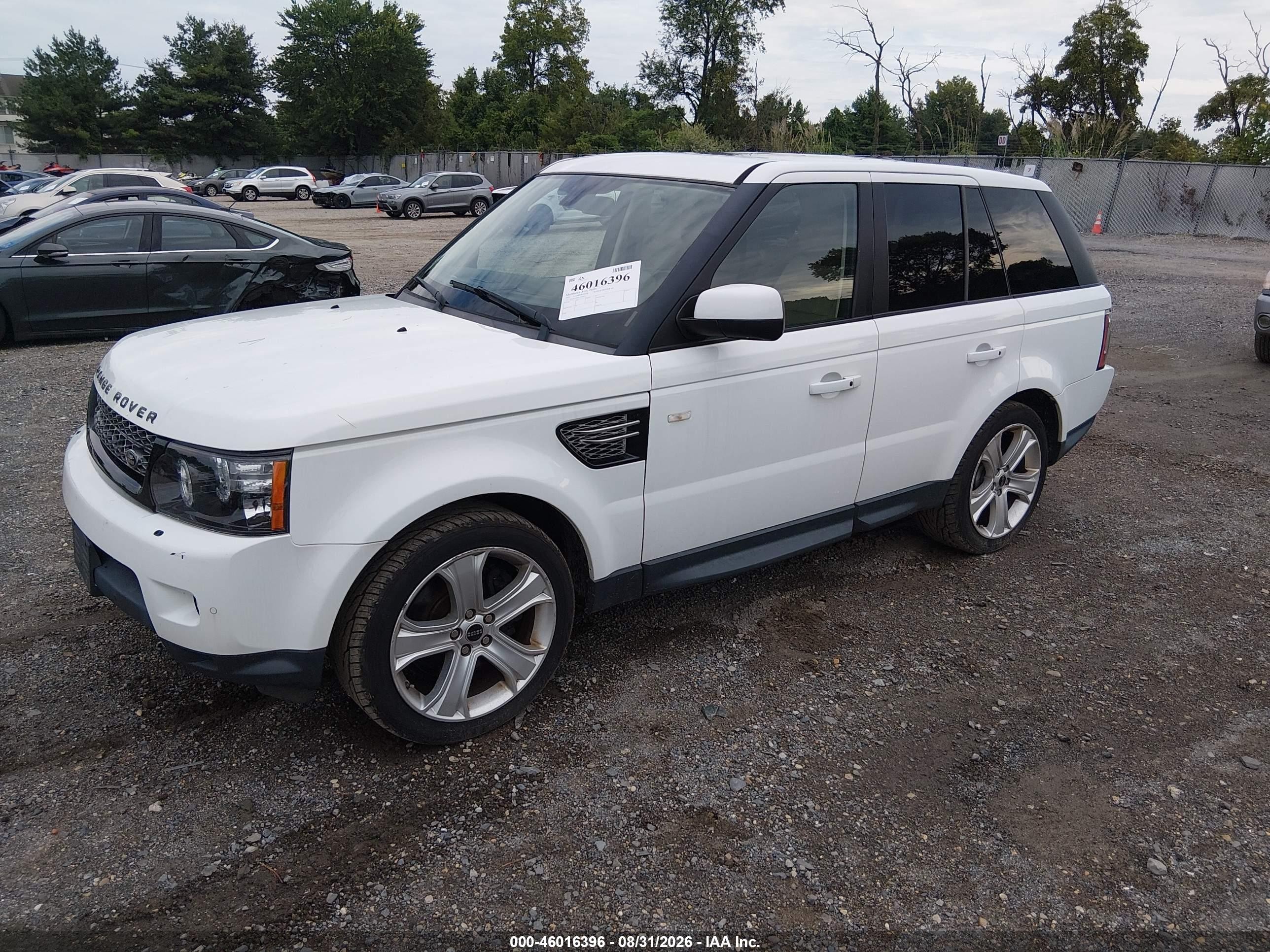 2012 Land Rover Range Rover Sport Hse White vin: SALSK2D48CA759112