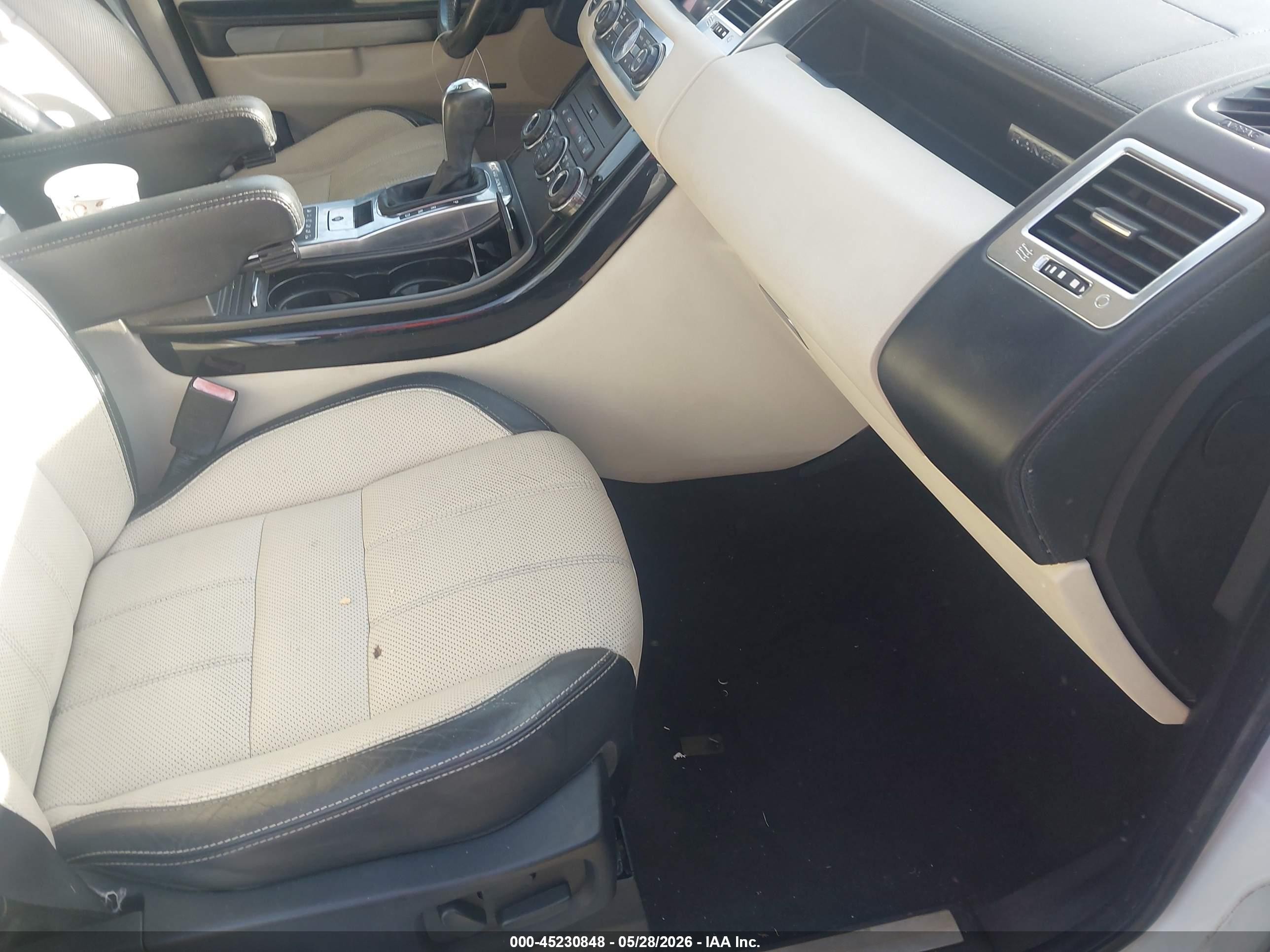 2013 Land Rover Range Rover Sport Supercharged White vin: SALSP2E40DA782708