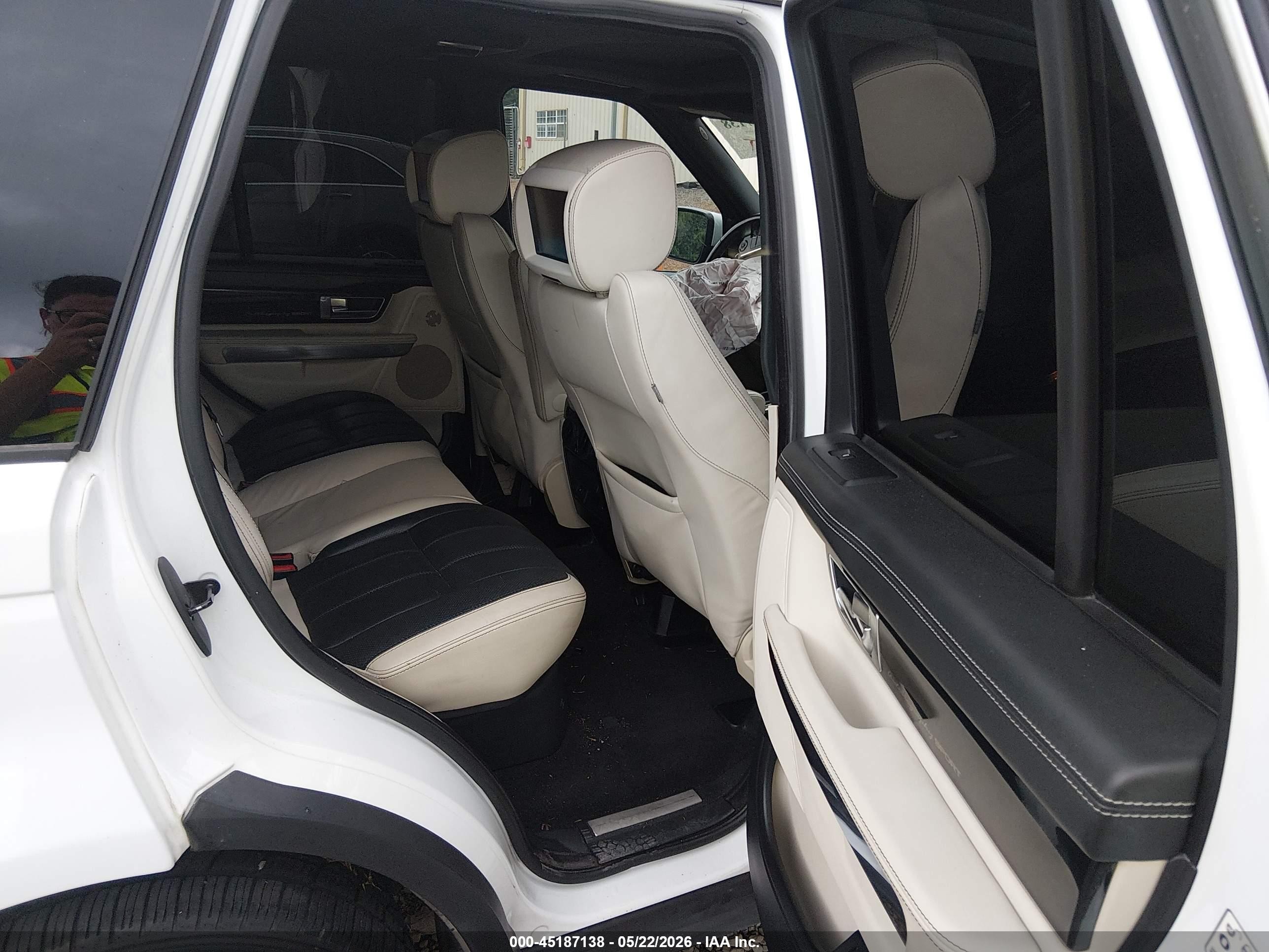 2013 Land Rover Range Rover Sport Supercharged White vin: SALSP2E43DA788373
