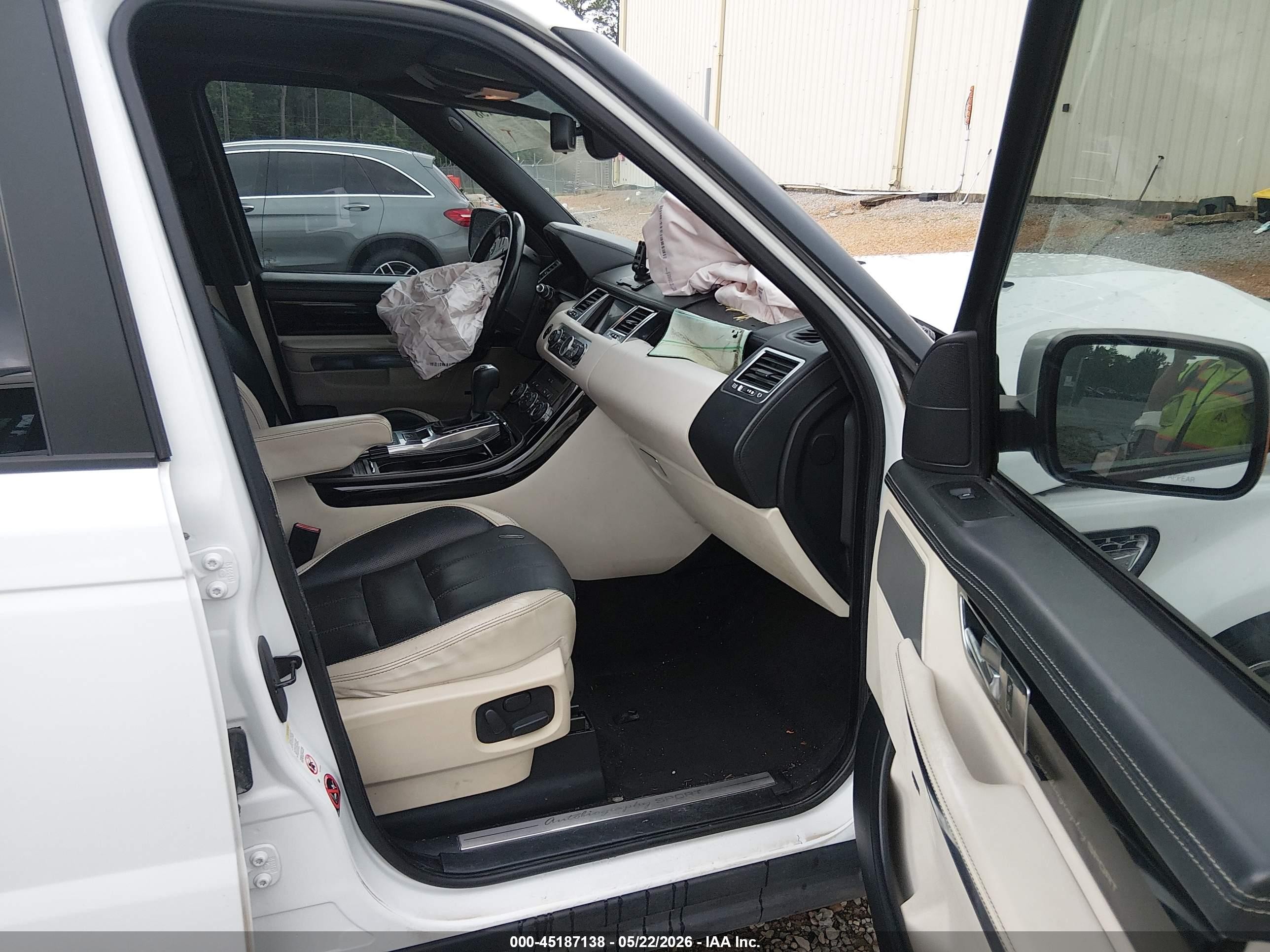2013 Land Rover Range Rover Sport Supercharged White vin: SALSP2E43DA788373