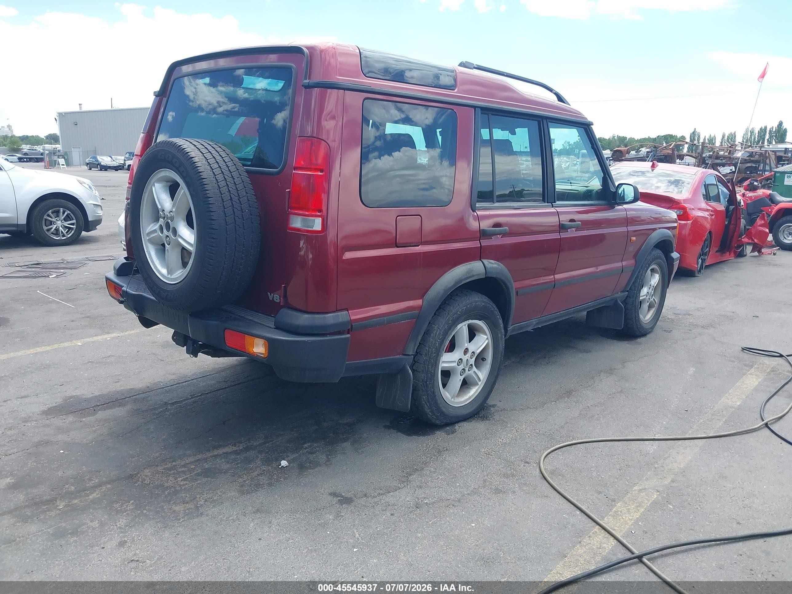 2001 Land Rover Discovery Series Ii Red vin: SALTY12441A292249