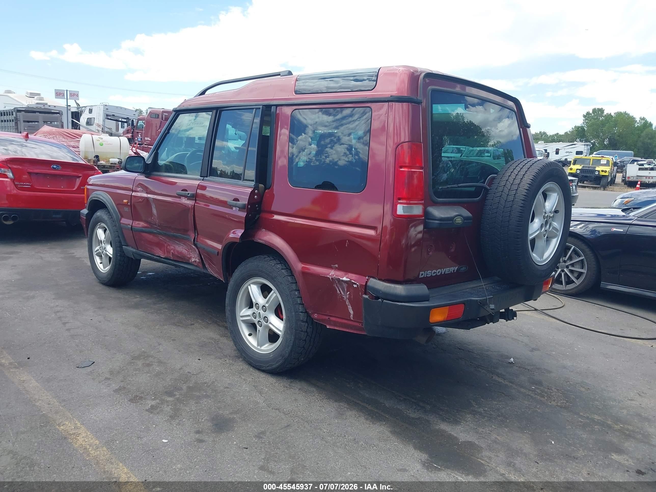 2001 Land Rover Discovery Series Ii Red vin: SALTY12441A292249