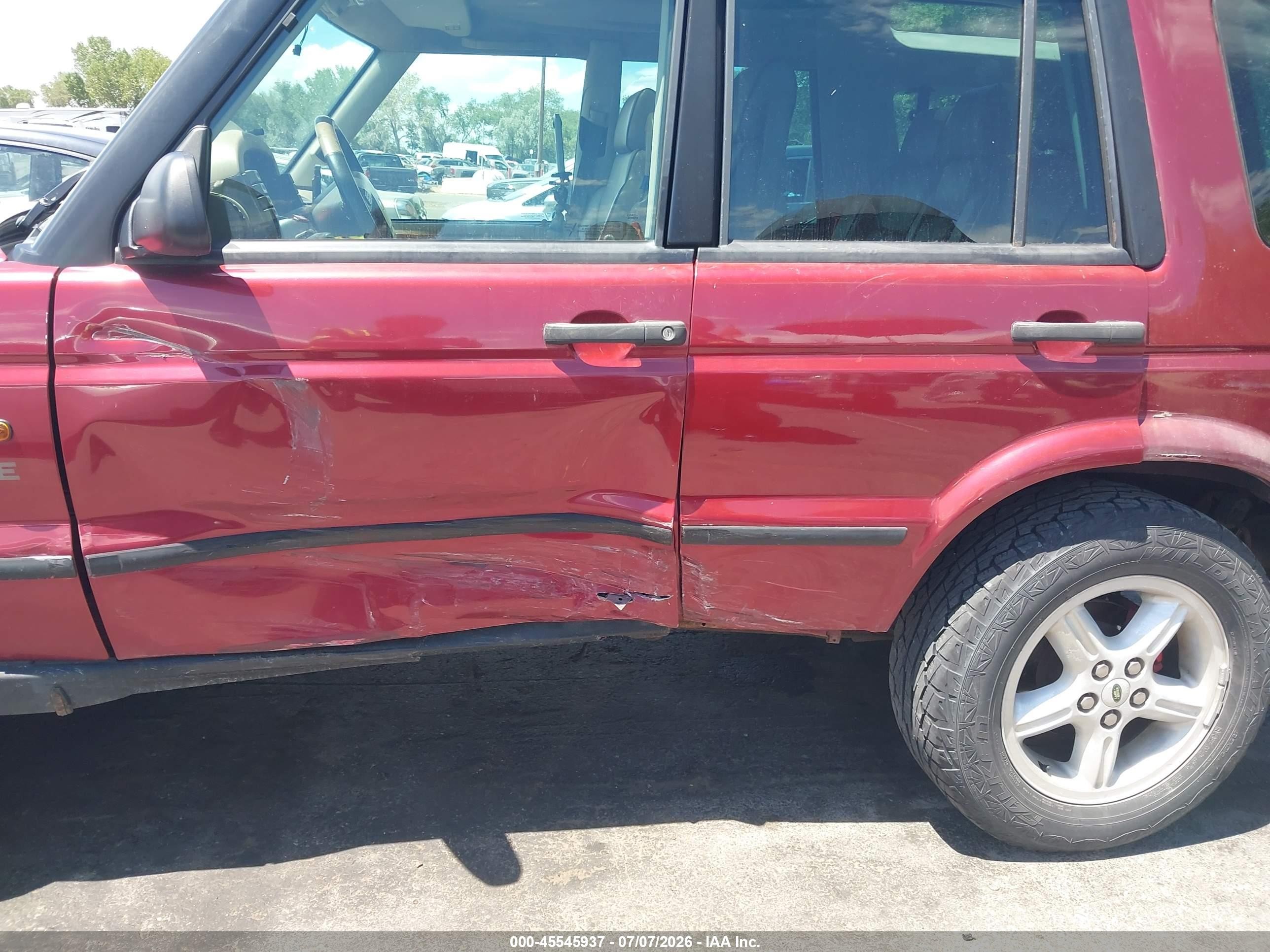 2001 Land Rover Discovery Series Ii Red vin: SALTY12441A292249