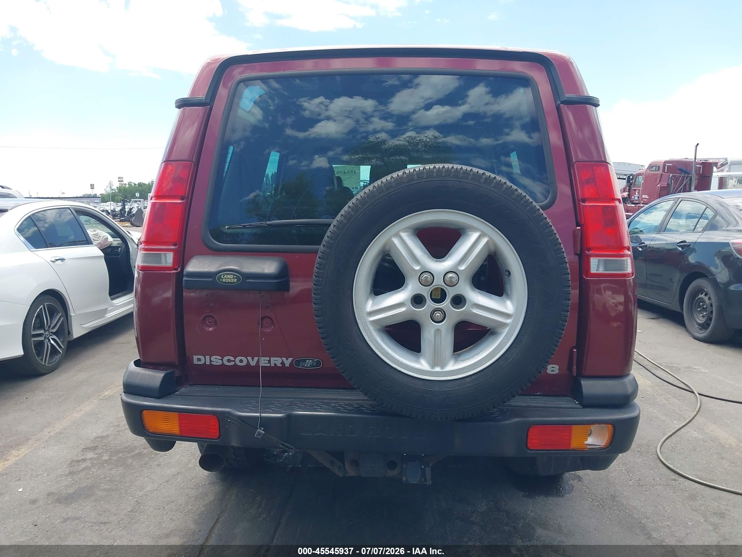 2001 Land Rover Discovery Series Ii Red vin: SALTY12441A292249