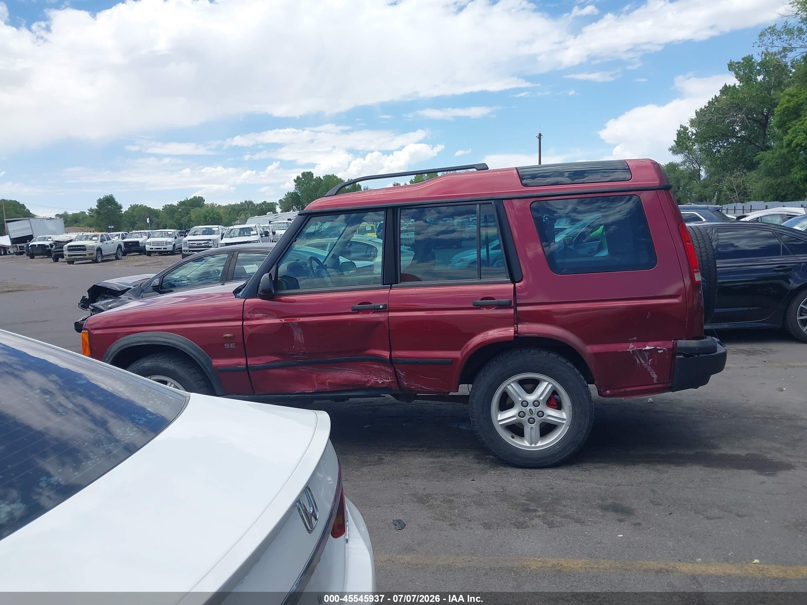 2001 Land Rover Discovery Series Ii Red vin: SALTY12441A292249