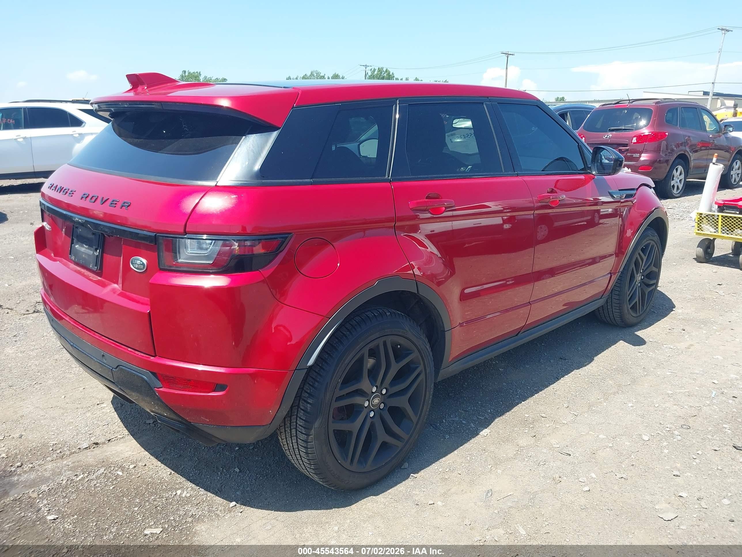 2016 Land Rover Range Rover Evoque Hse Dynamic Red vin: SALVD2BG9GH121761