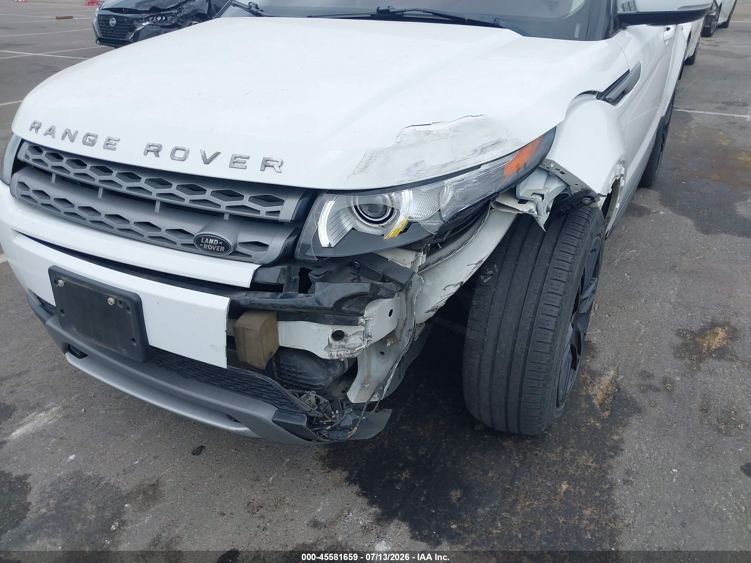 2013 Land Rover Range Rover Evoque Pure Белый vin: SALVN2BG0DH730018