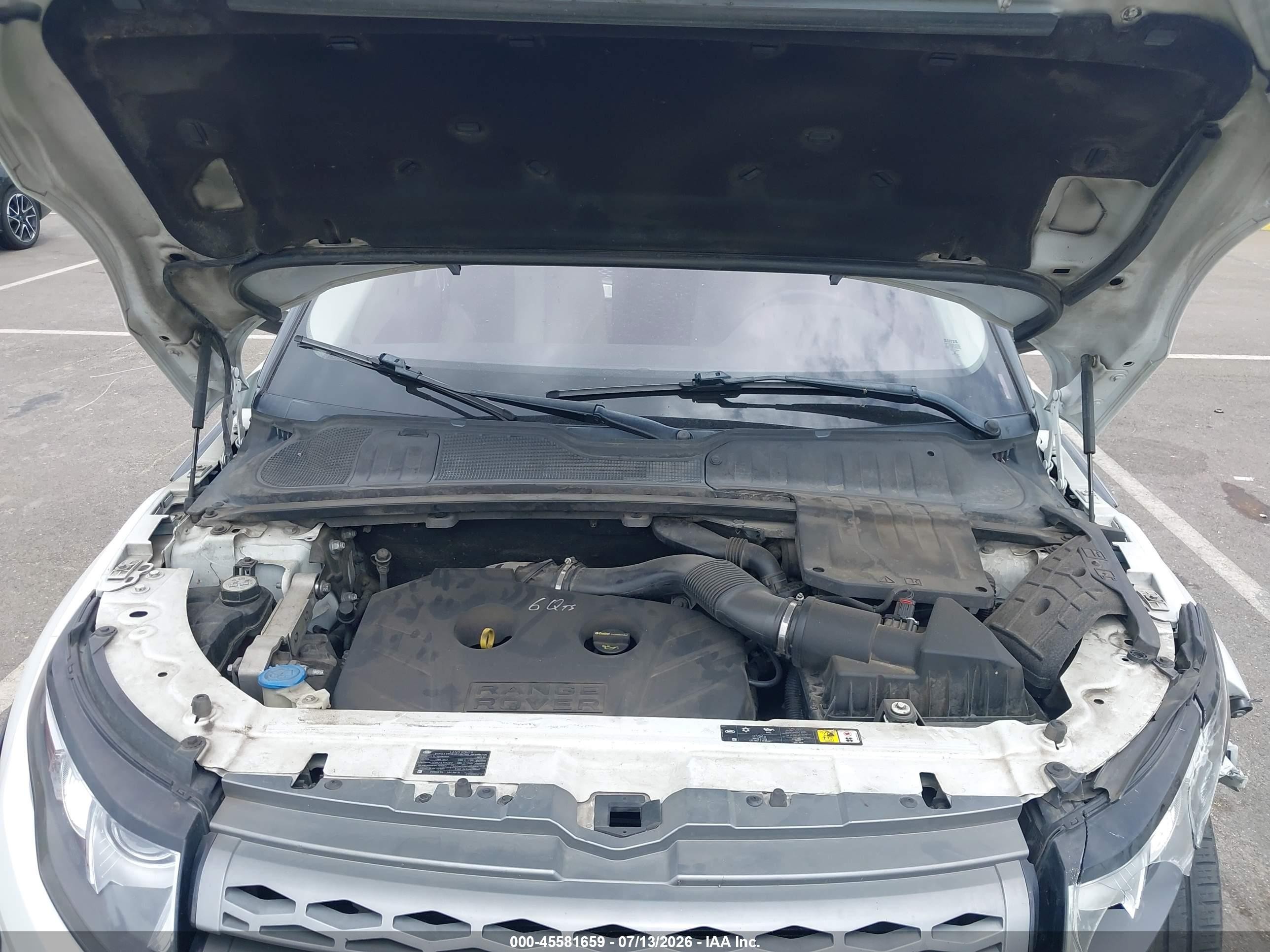 2013 Land Rover Range Rover Evoque Pure Белый vin: SALVN2BG0DH730018