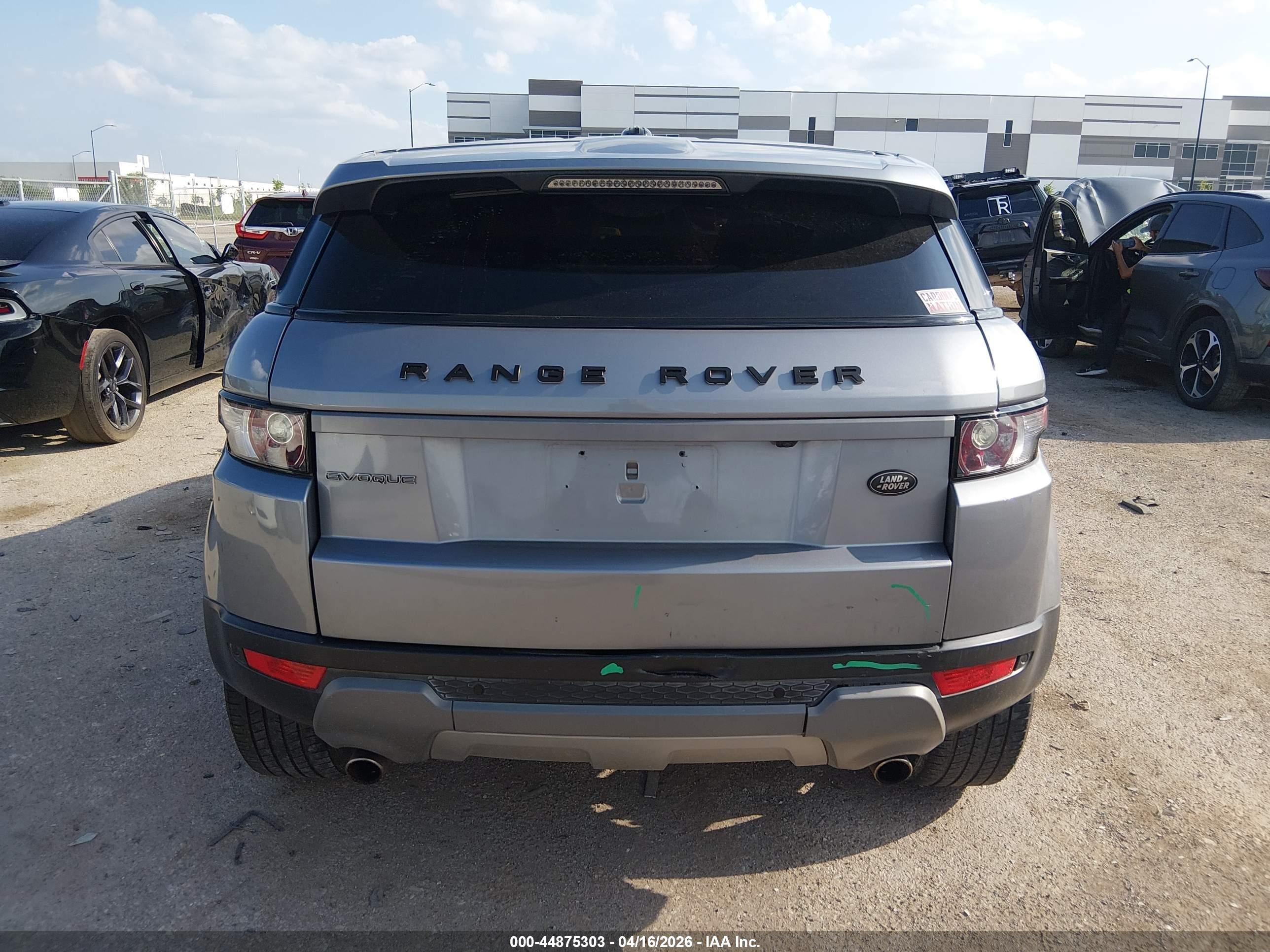 2013 Land Rover Range Rover Evoque Pure Gray vin: SALVN2BG3DH799852