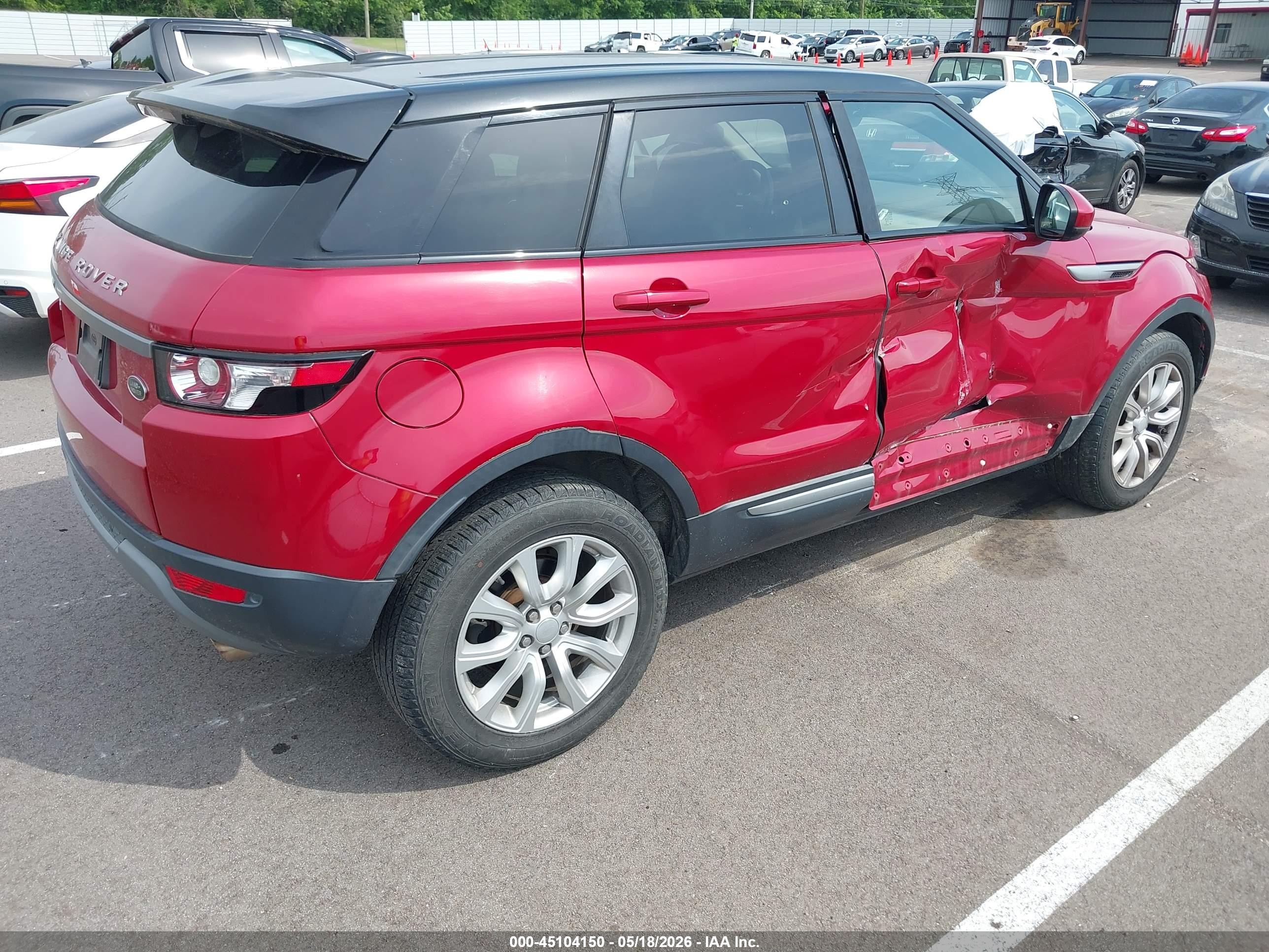 2015 Land Rover Range Rover Evoque Pure Красный vin: SALVN2BG8FH075240