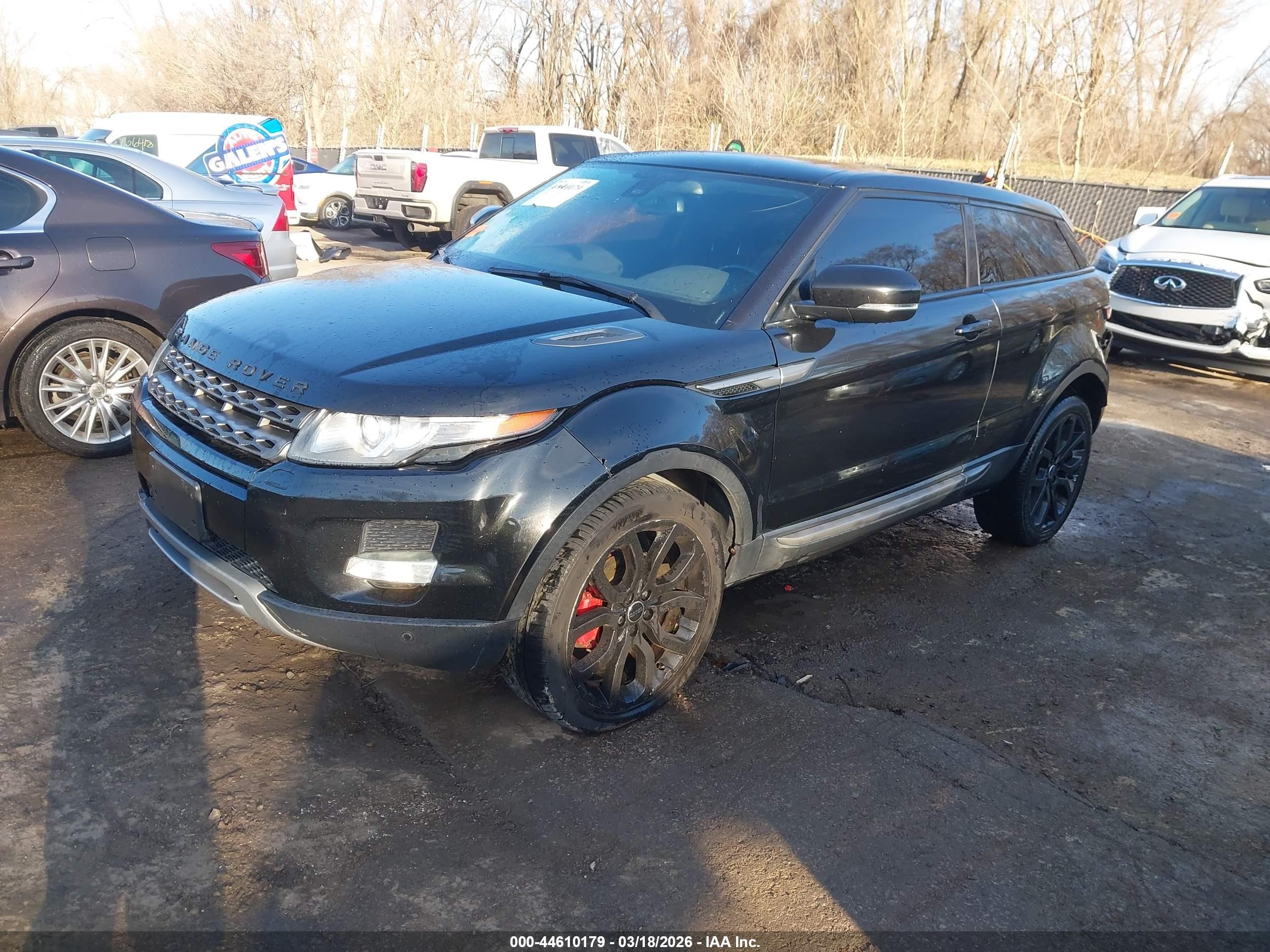 2012 Land Rover Range Rover Evoque Pure Plus Black vin: SALVP1BG0CH644114