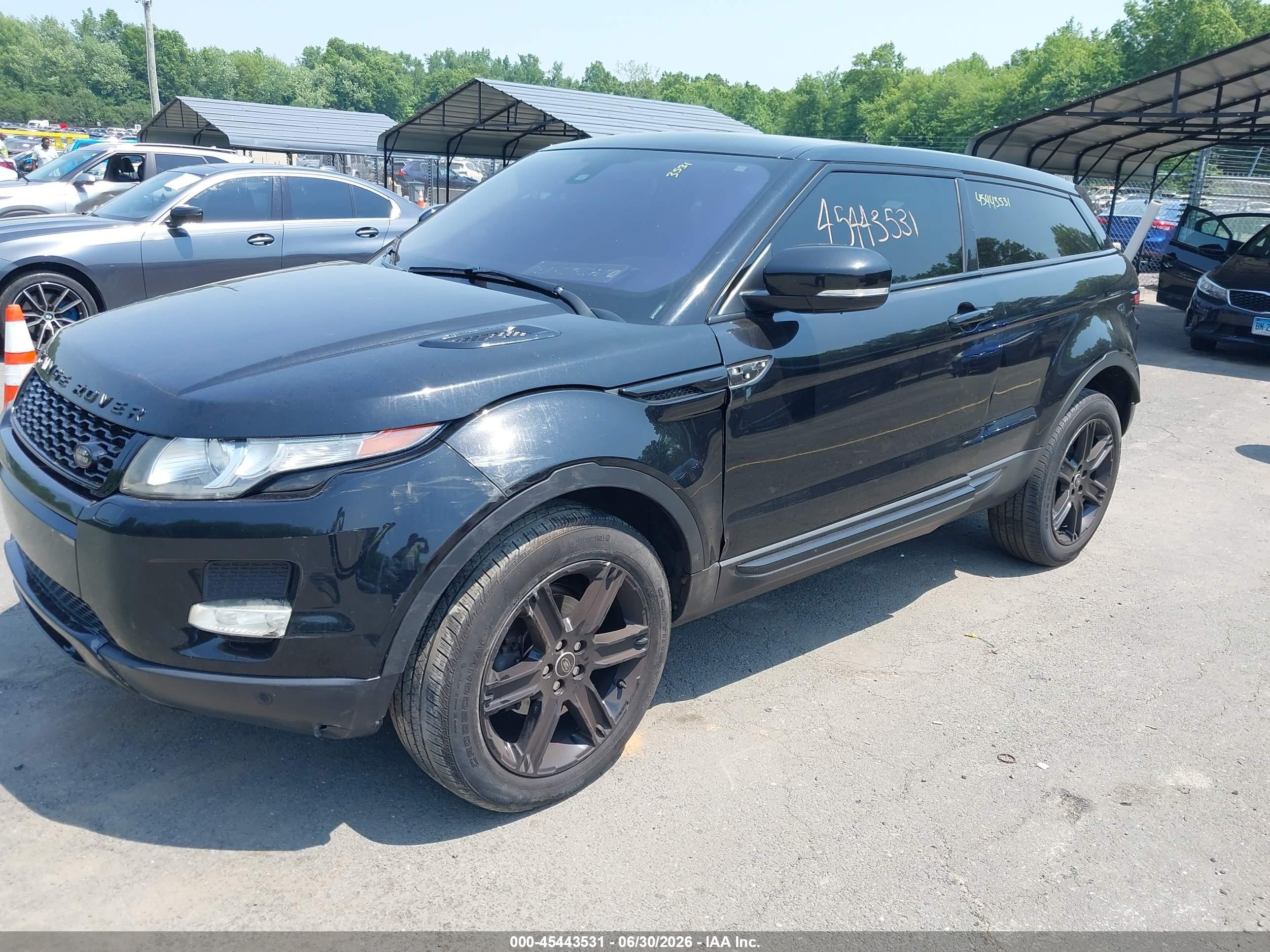 2013 Land Rover Range Rover Evoque Pure Plus Black vin: SALVP1BG3DH714481