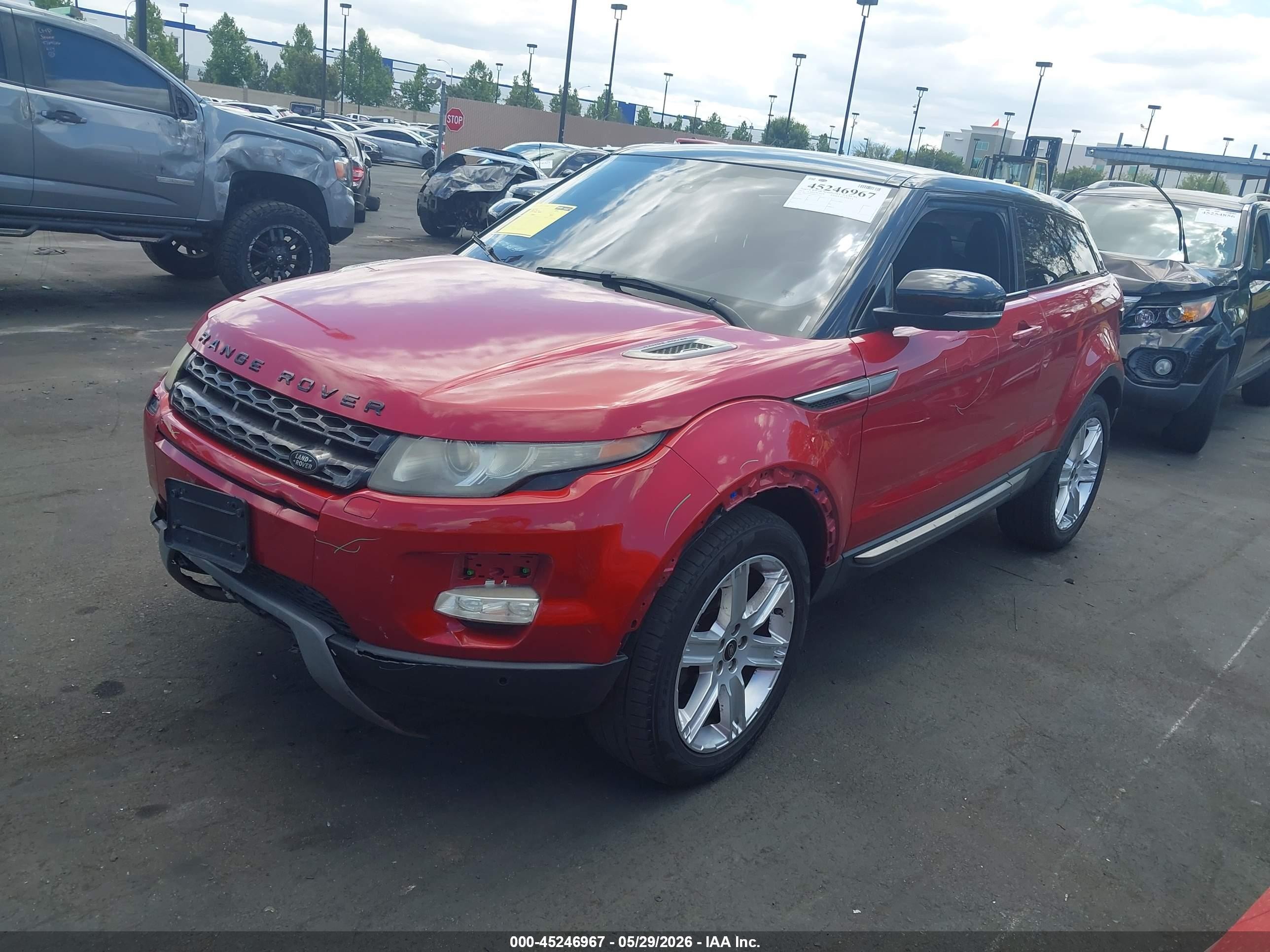 2013 Land Rover Range Rover Evoque Pure Plus Red vin: SALVP1BG8DH776457