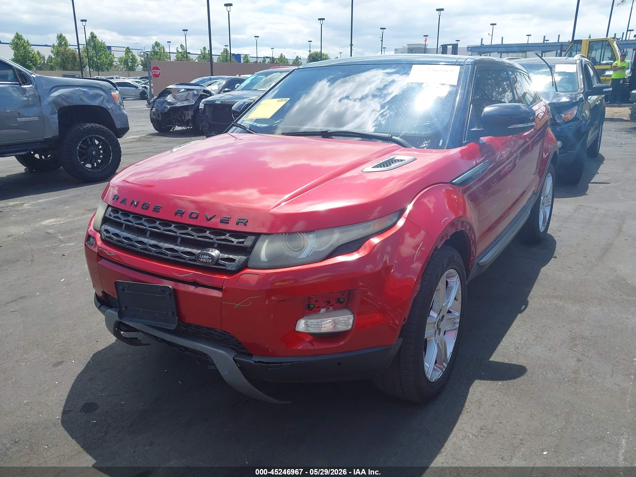 2013 Land Rover Range Rover Evoque Pure Plus Red vin: SALVP1BG8DH776457