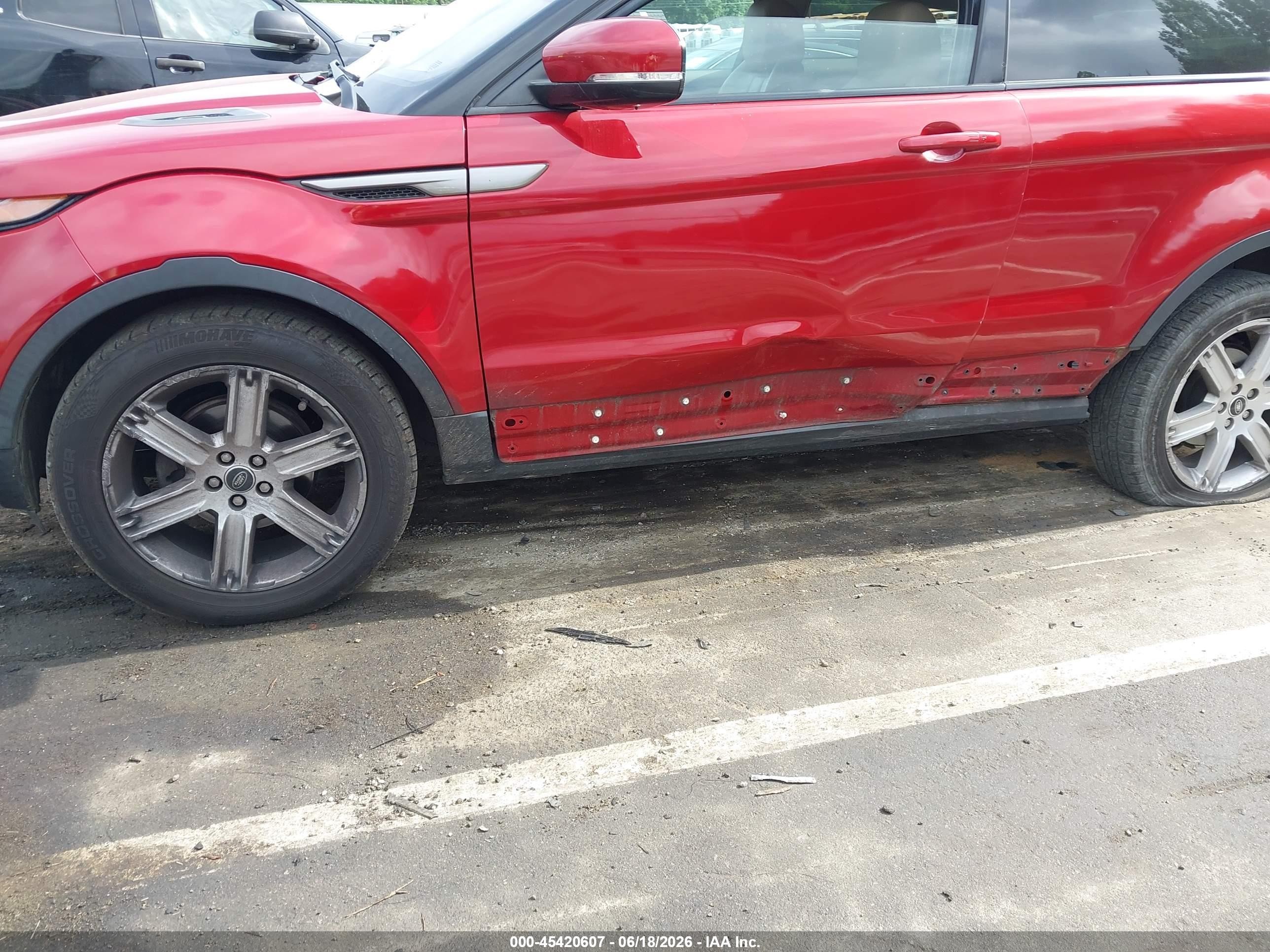 2013 Land Rover Range Rover Evoque Pure Plus Красный vin: SALVP1BGXDH751382