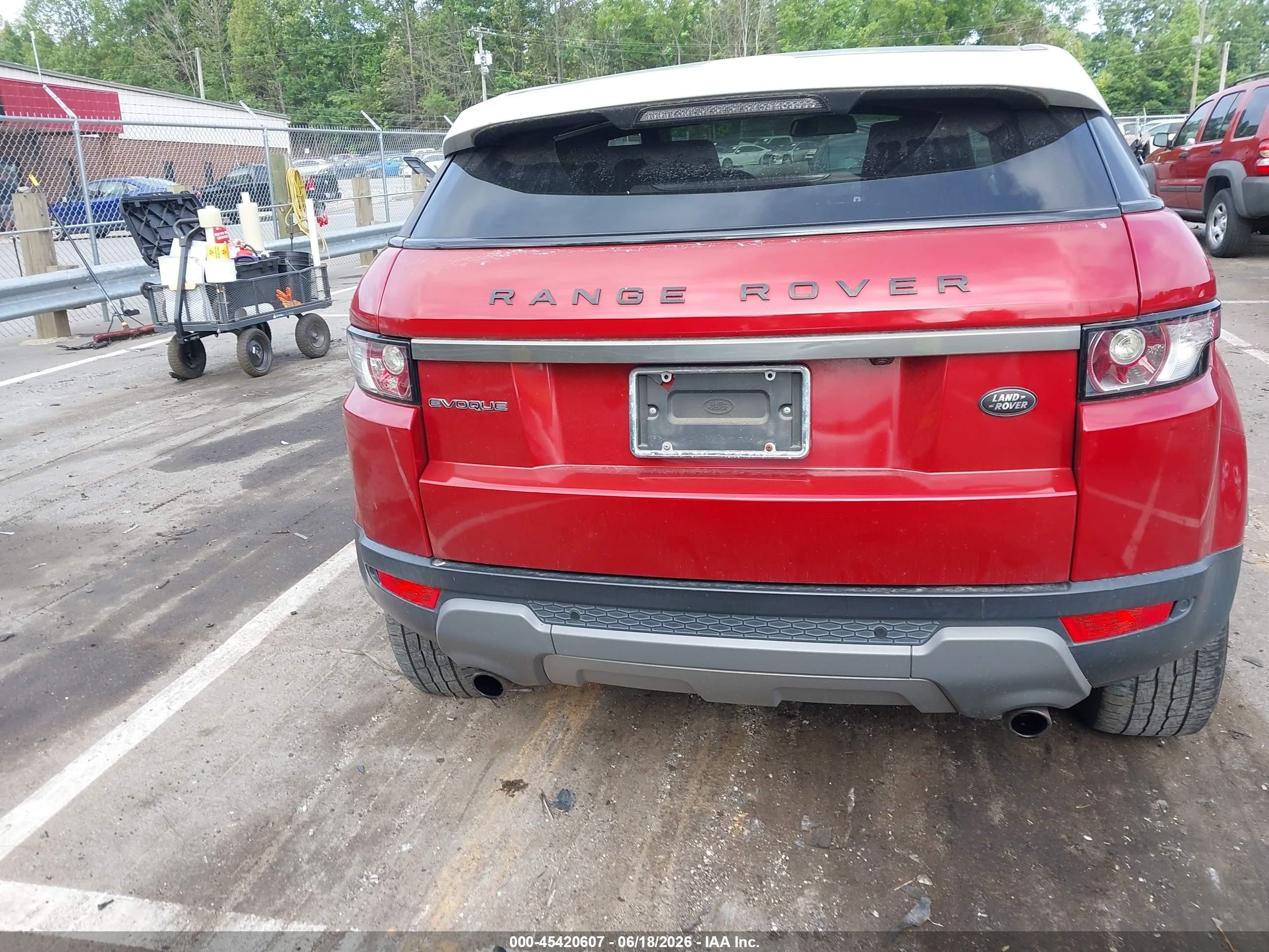 2013 Land Rover Range Rover Evoque Pure Plus Красный vin: SALVP1BGXDH751382