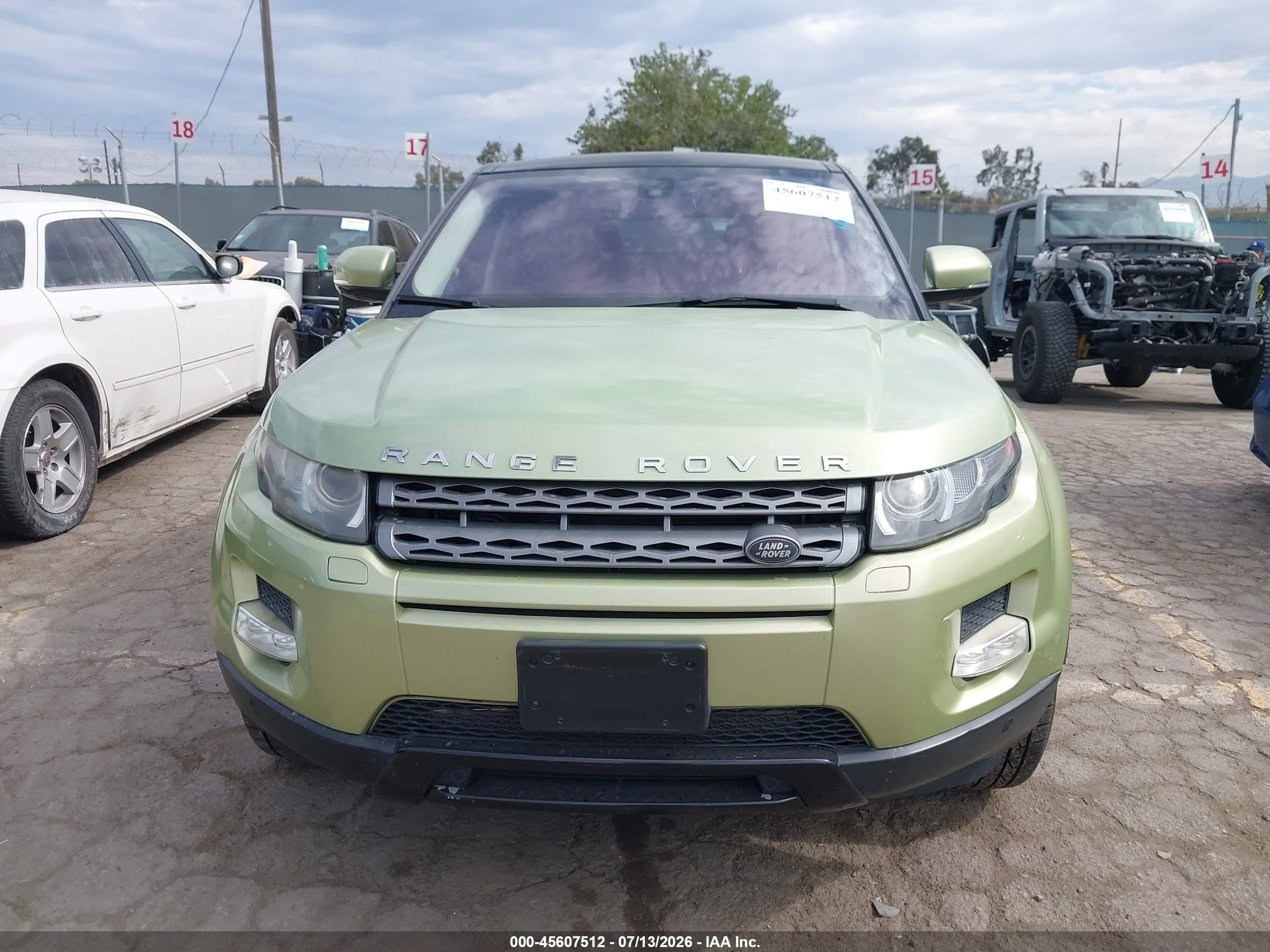 2012 Land Rover Range Rover Evoque Pure Plus Green vin: SALVP2BG2CH669523