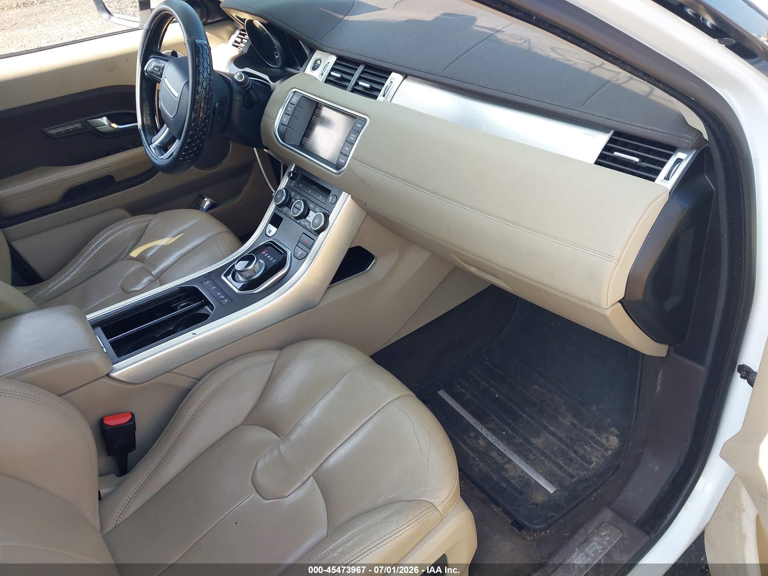 2013 Land Rover Range Rover Evoque Pure White vin: SALVP2BG3DH783192