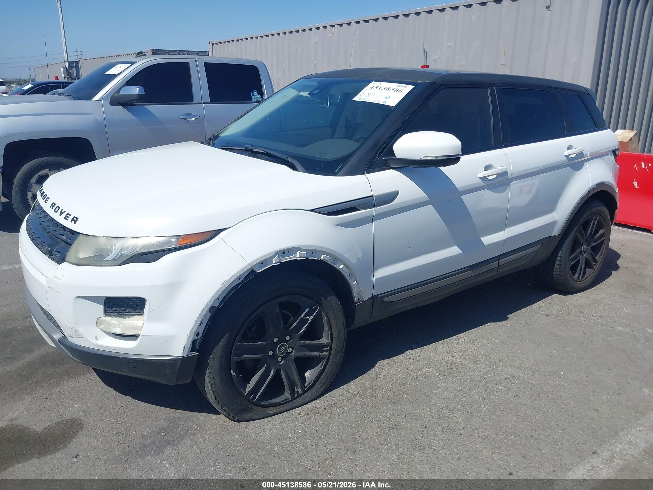 2013 Land Rover Range Rover Evoque Pure White vin: SALVP2BG3DH825151