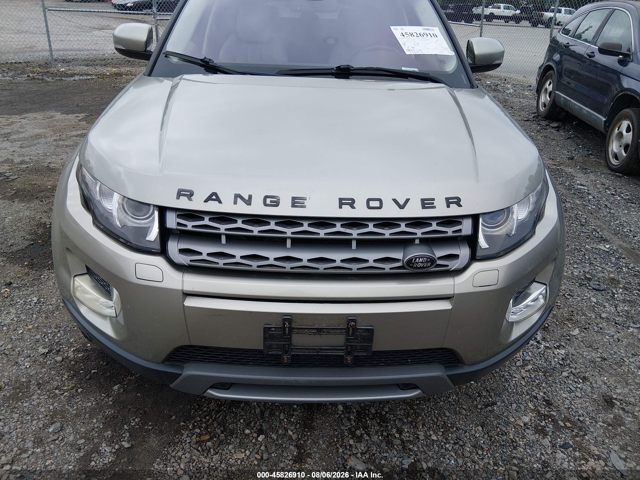 2013 Land Rover Range Rover Evoque Pure Gray vin: SALVP2BG3DH841348
