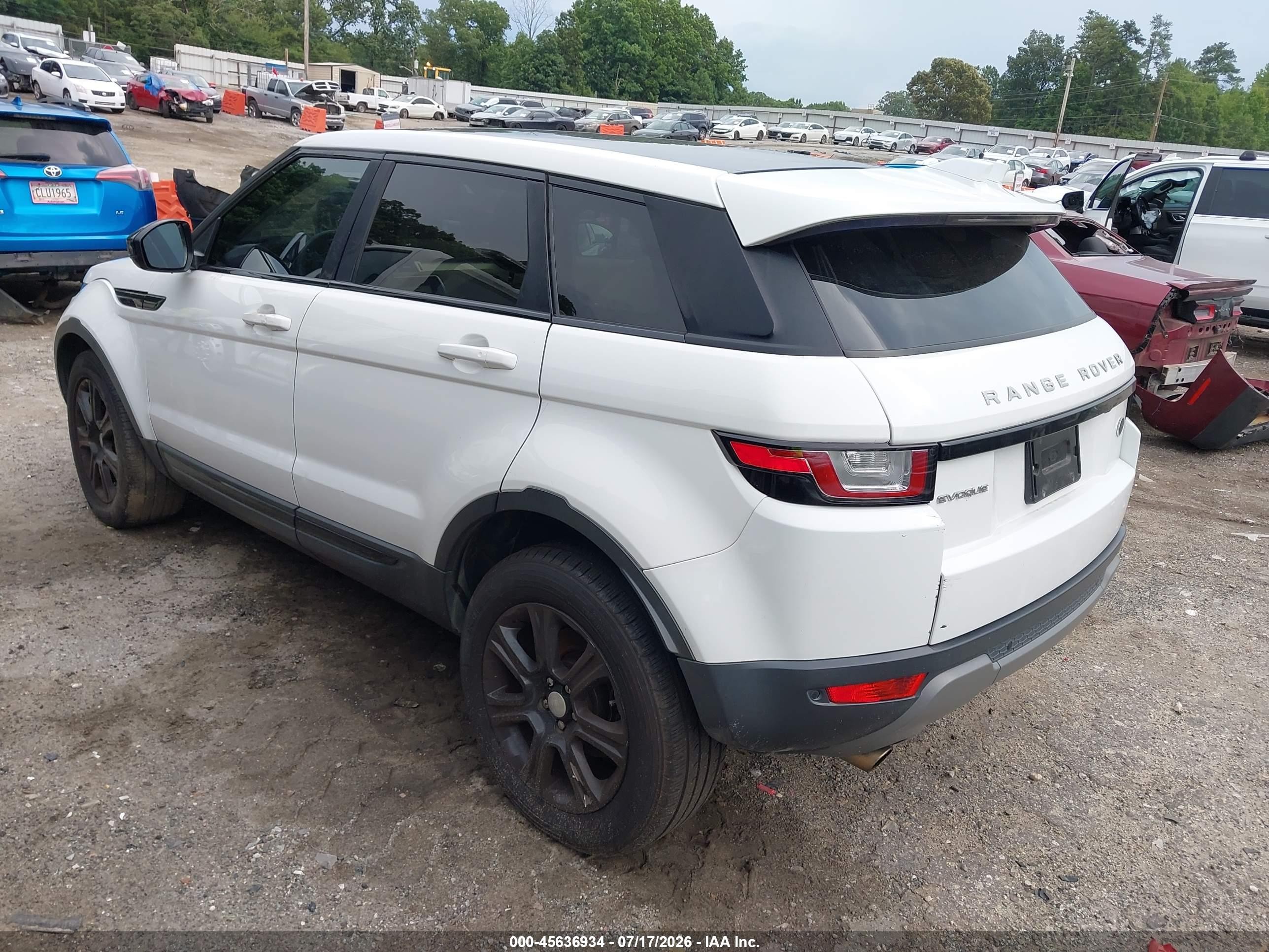 2017 Land Rover Range Rover Evoque Se/se Premium White vin: SALVP2BG3HH249552