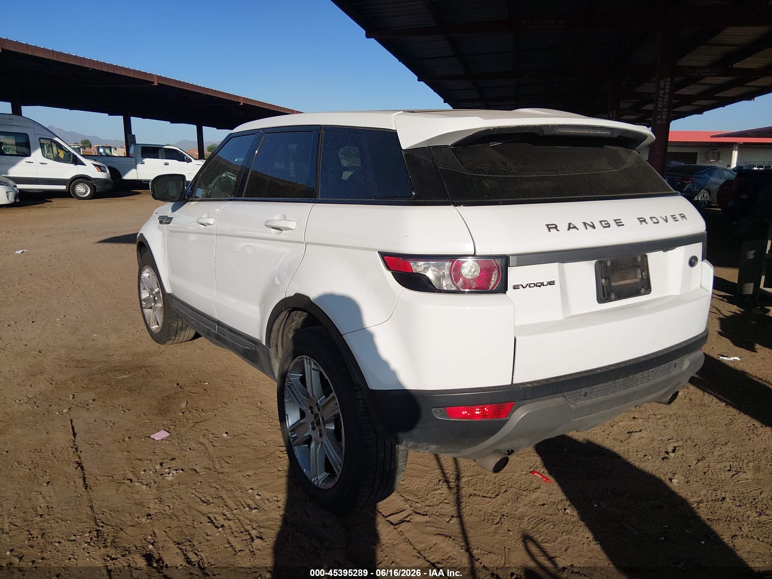 2012 Land Rover Range Rover Evoque   Белый vin: SALVP2BG4CH677963