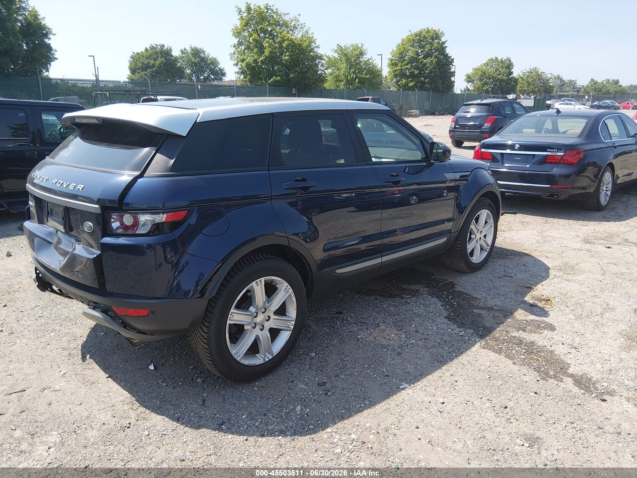 2015 Land Rover Range Rover Evoque Pure Dark Blue vin: SALVP2BG4FH961467