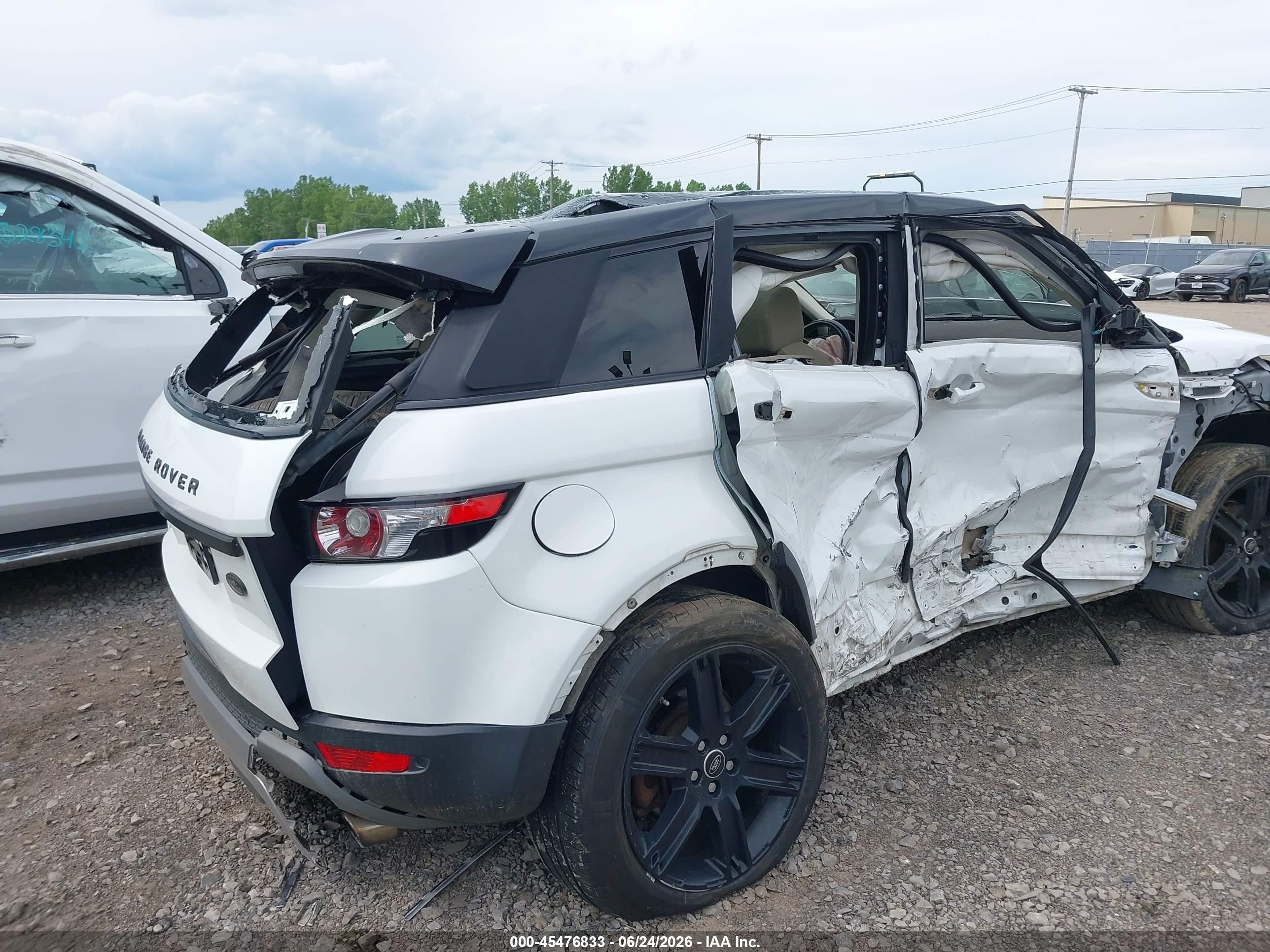 2013 Land Rover Range Rover Evoque Pure Белый vin: SALVP2BG7DH850327