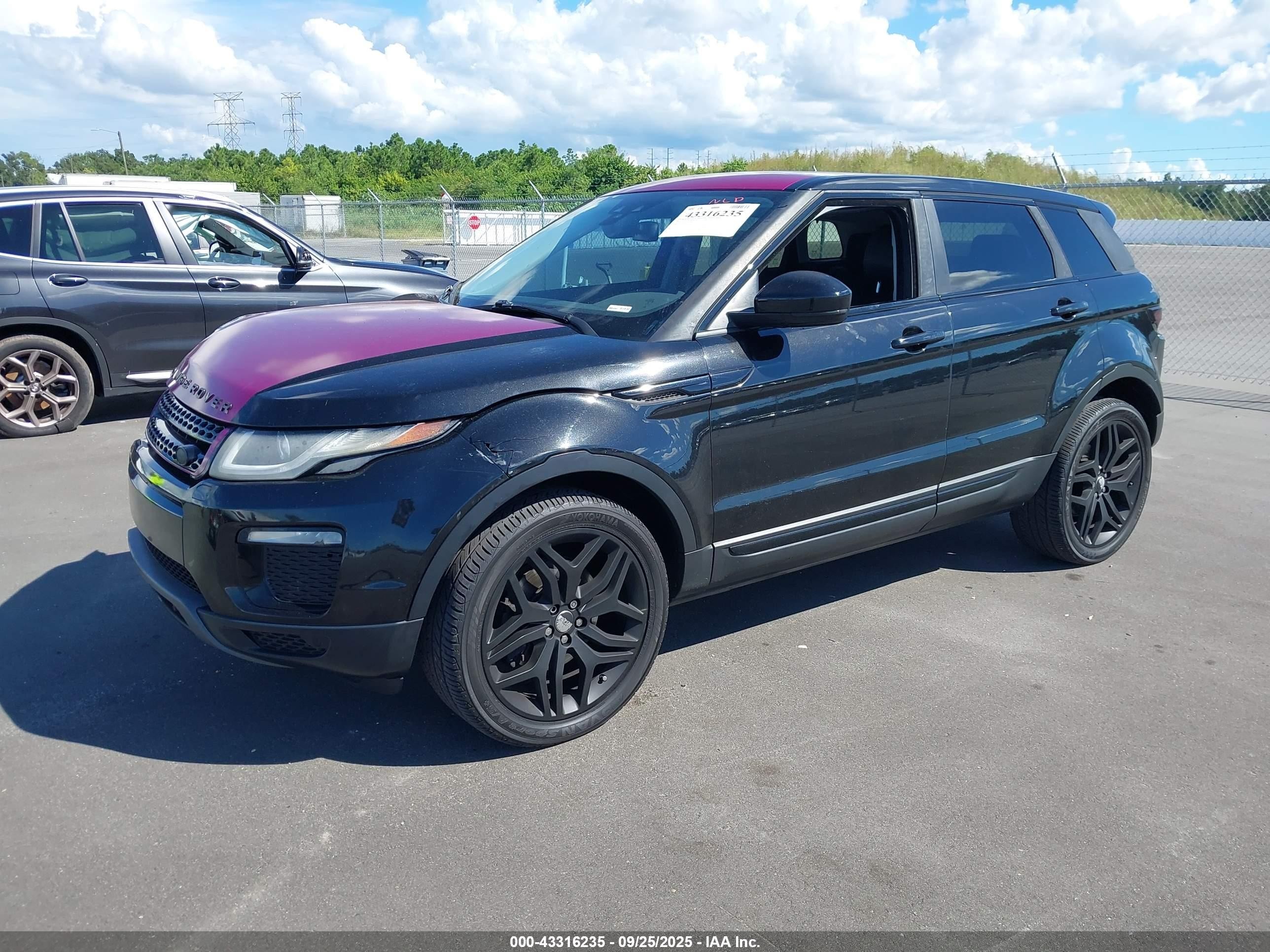 2017 Land Rover Range Rover Evoque Se/se Premium Черный vin: SALVP2BG7HH180851