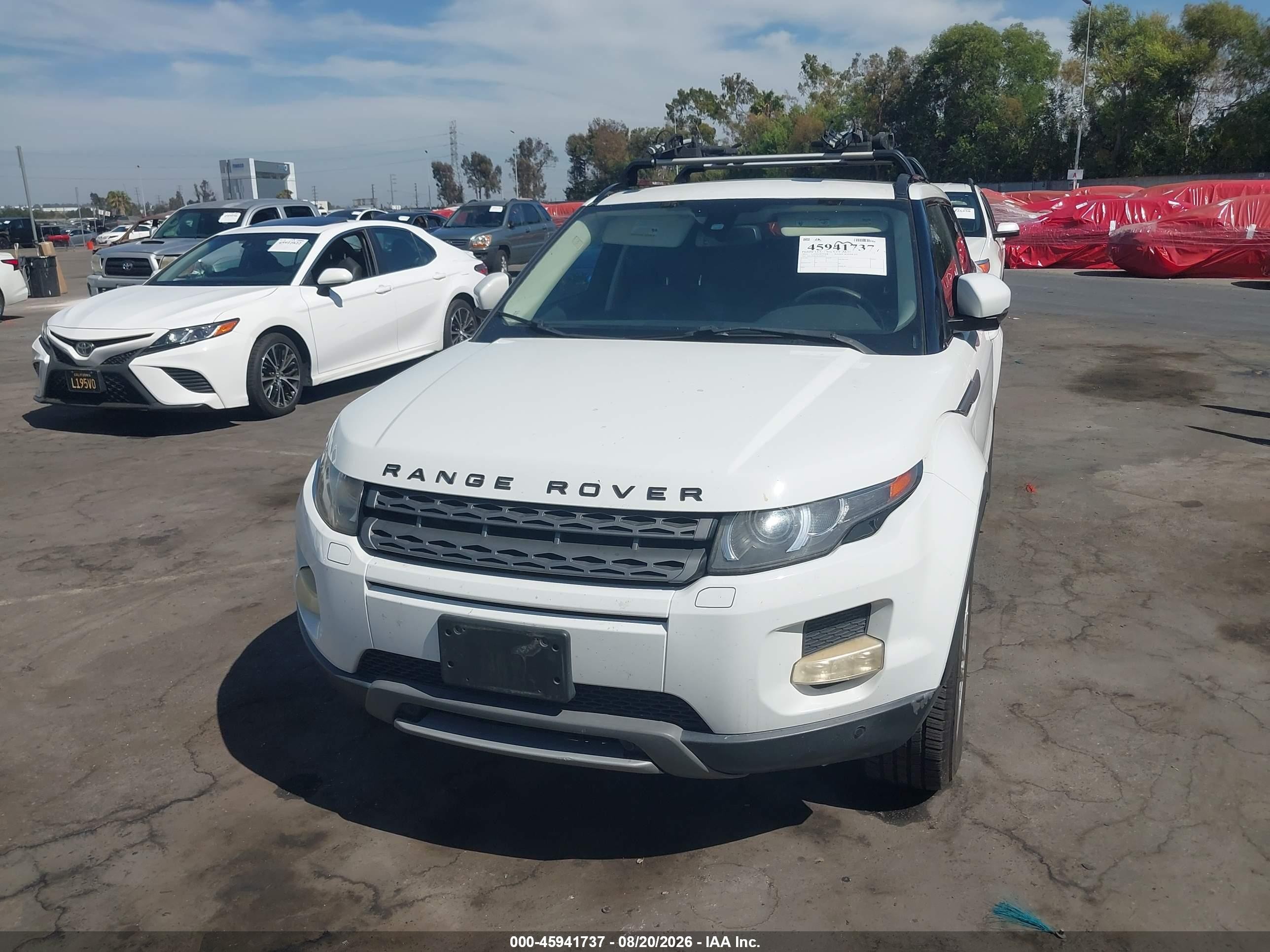 2012 Land Rover Range Rover Evoque Pure Plus White vin: SALVP2BG8CH684625