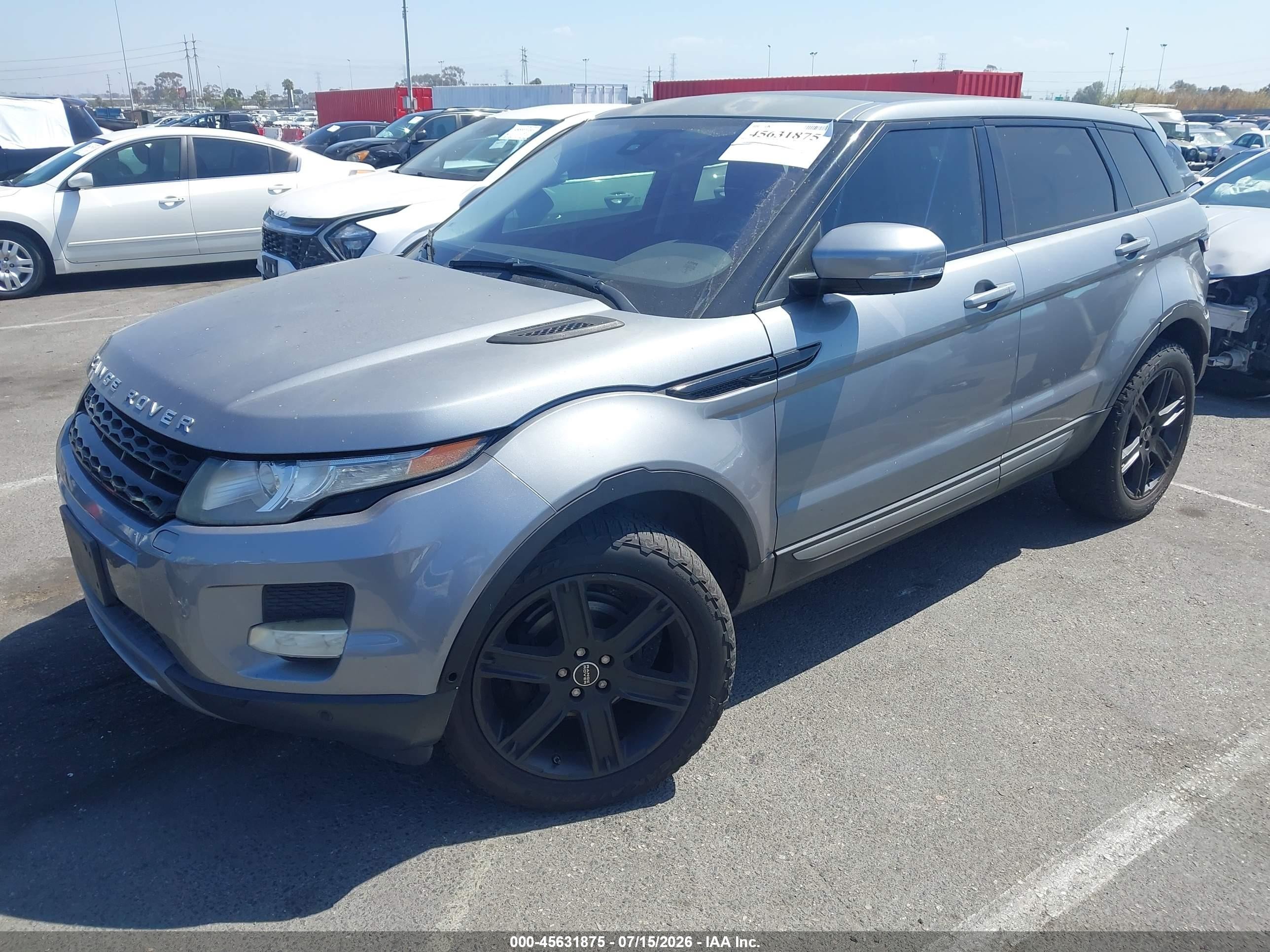 2012 Land Rover Range Rover Evoque Pure Plus Gray vin: SALVP2BG9CH669888
