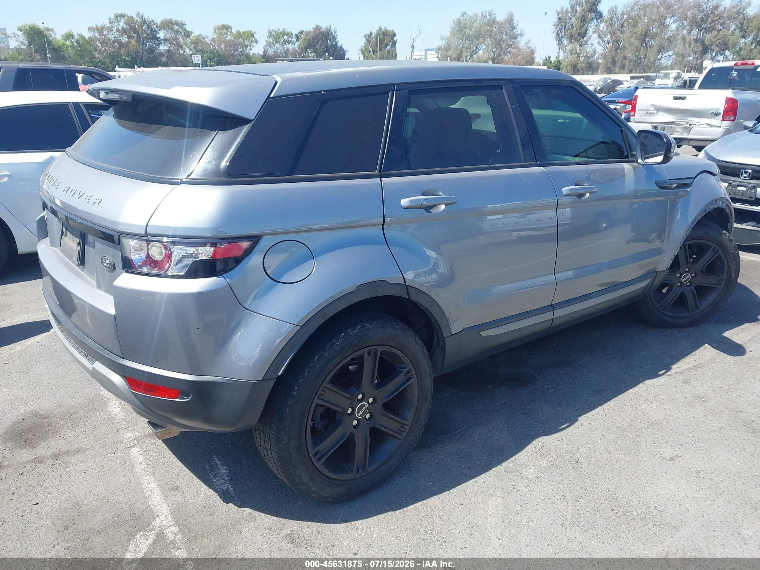 2012 Land Rover Range Rover Evoque Pure Plus Gray vin: SALVP2BG9CH669888