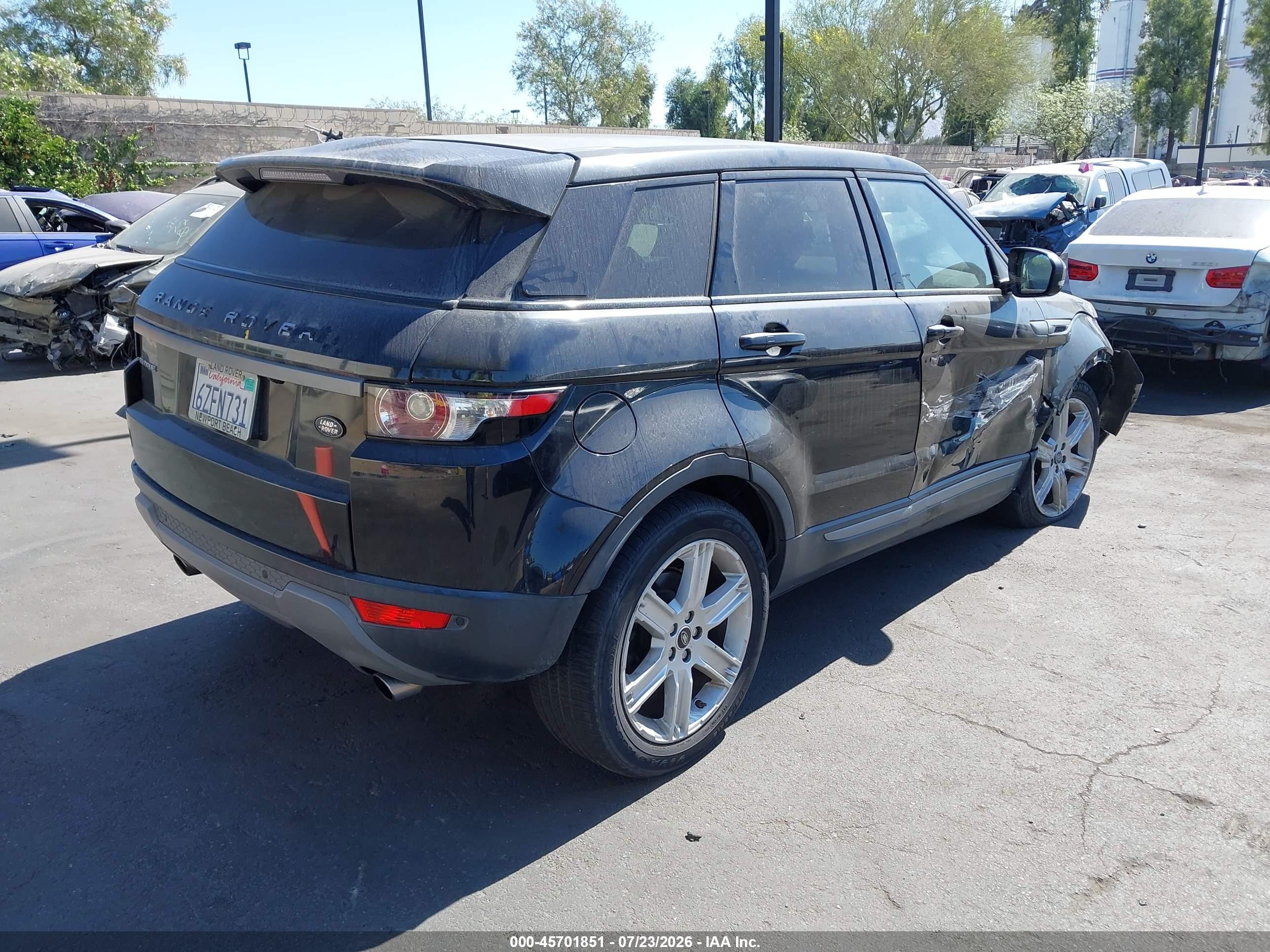 2013 Land Rover Range Rover Evoque Pure Черный vin: SALVP2BGXDH761741