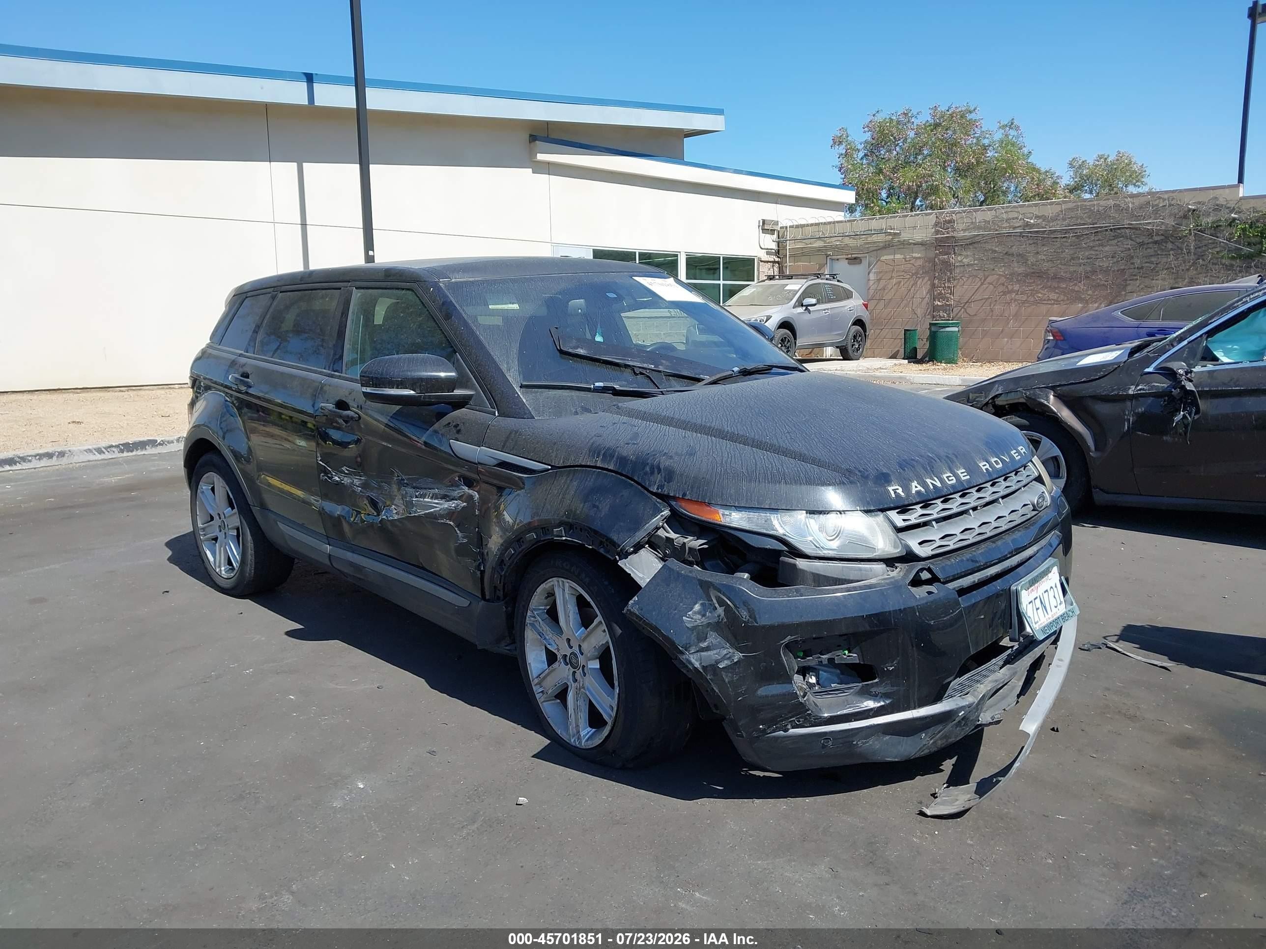 2013 Land Rover Range Rover Evoque Pure Черный vin: SALVP2BGXDH761741