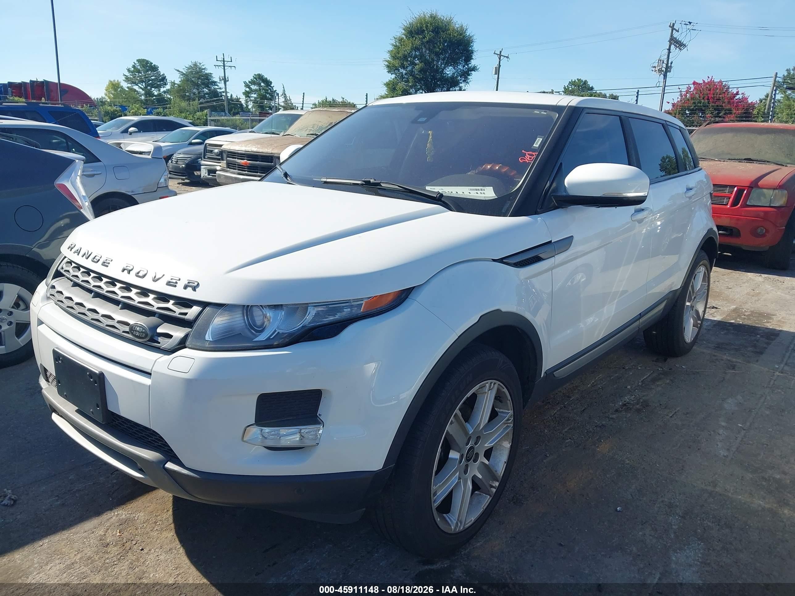 2013 Land Rover Range Rover Evoque Pure White vin: SALVP2BGXDH856185